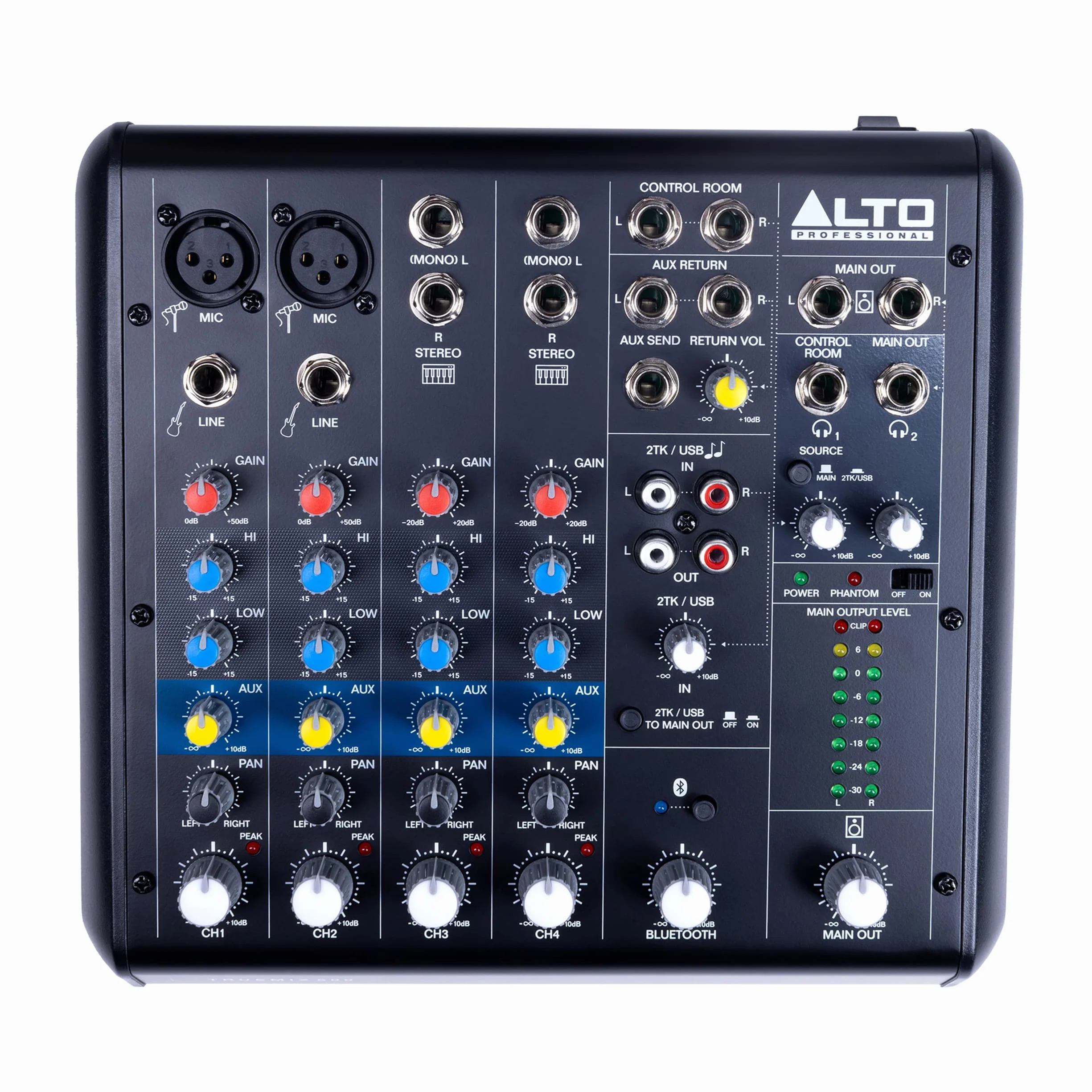ALTO TrueMix 600 Mixeur Audio 2 Entrées Micro XLR Interface Audio USB Bluetooth Podcasts Concerts Enregistrements DJ
