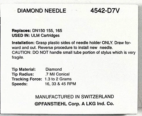 Stylet phonographe Ortofon Dual DN145 DN150 DN155 DN152 DN166 DN160
