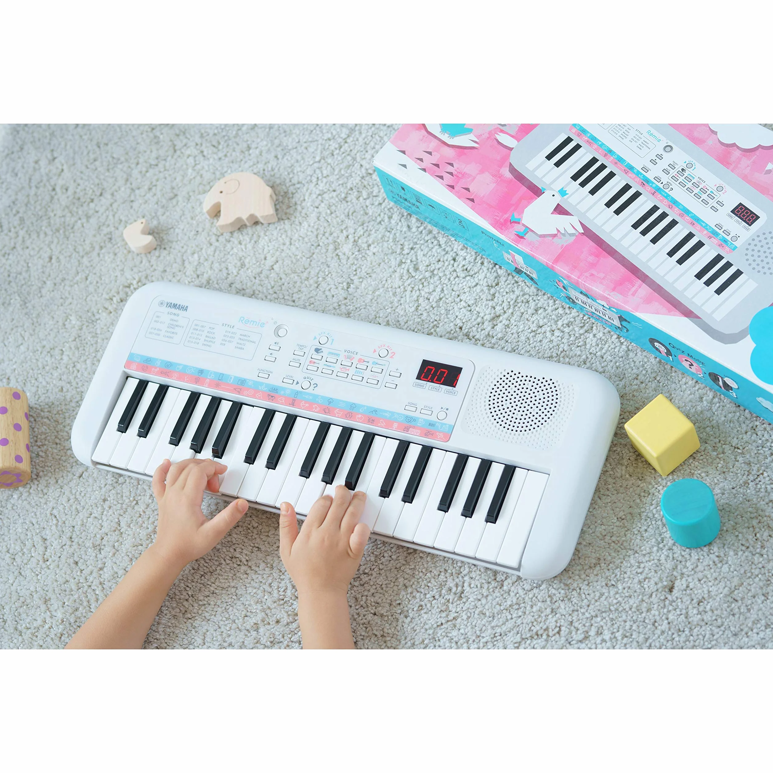 Yamaha PSS-E30 Clavier Mini Touches d'initiation portable pour enfants avec sonorités intégrées Blanc