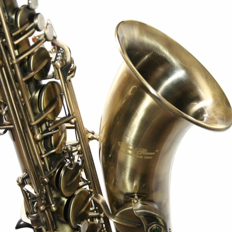 Saxophone Ténor Antique Bronze Laiton Laqué avec Étui Souple
