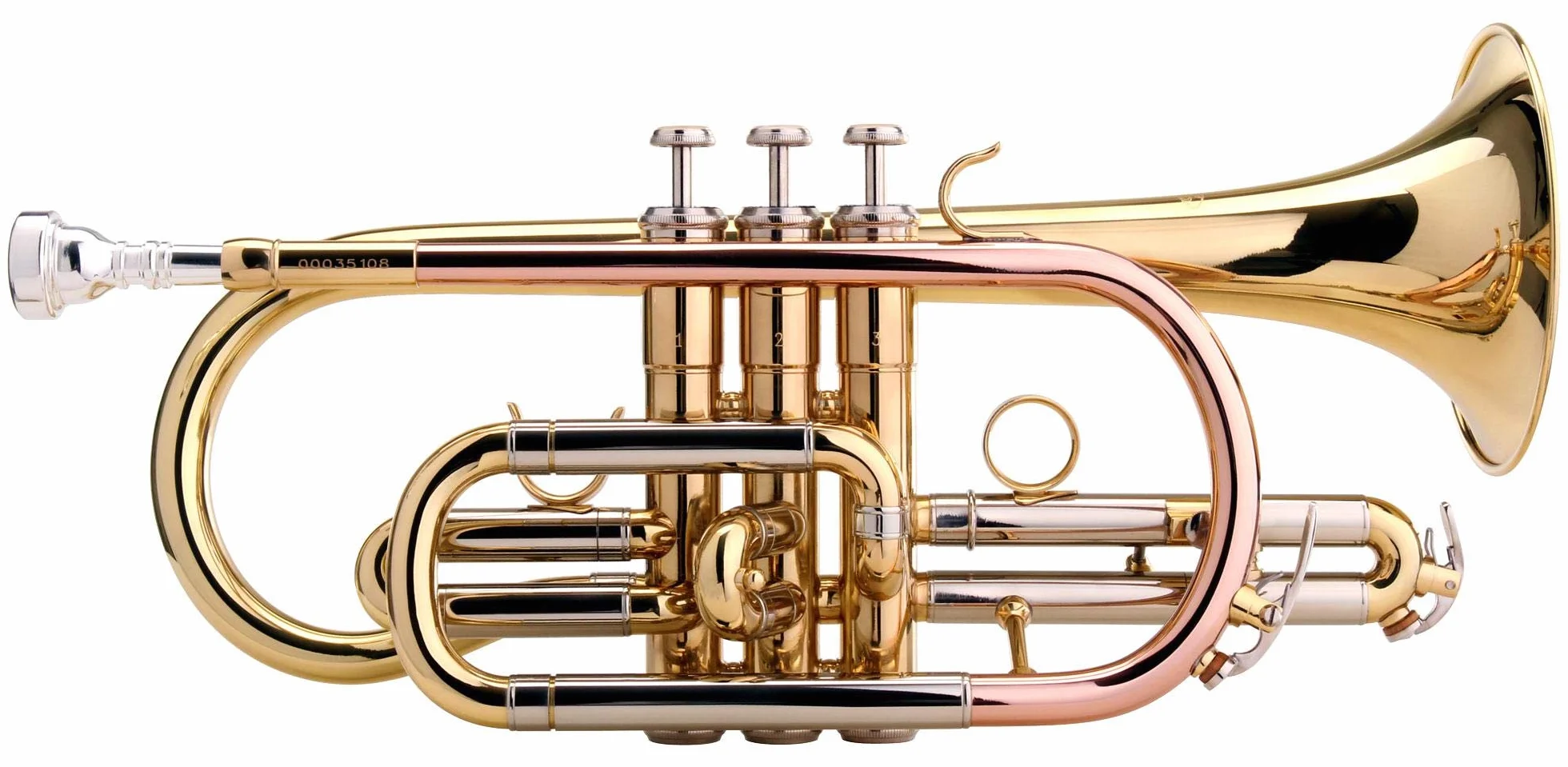 Classic Cantabile CR-400L Cornet en Sib laiton pistons inox coulisse maillechort étui embouchure doré