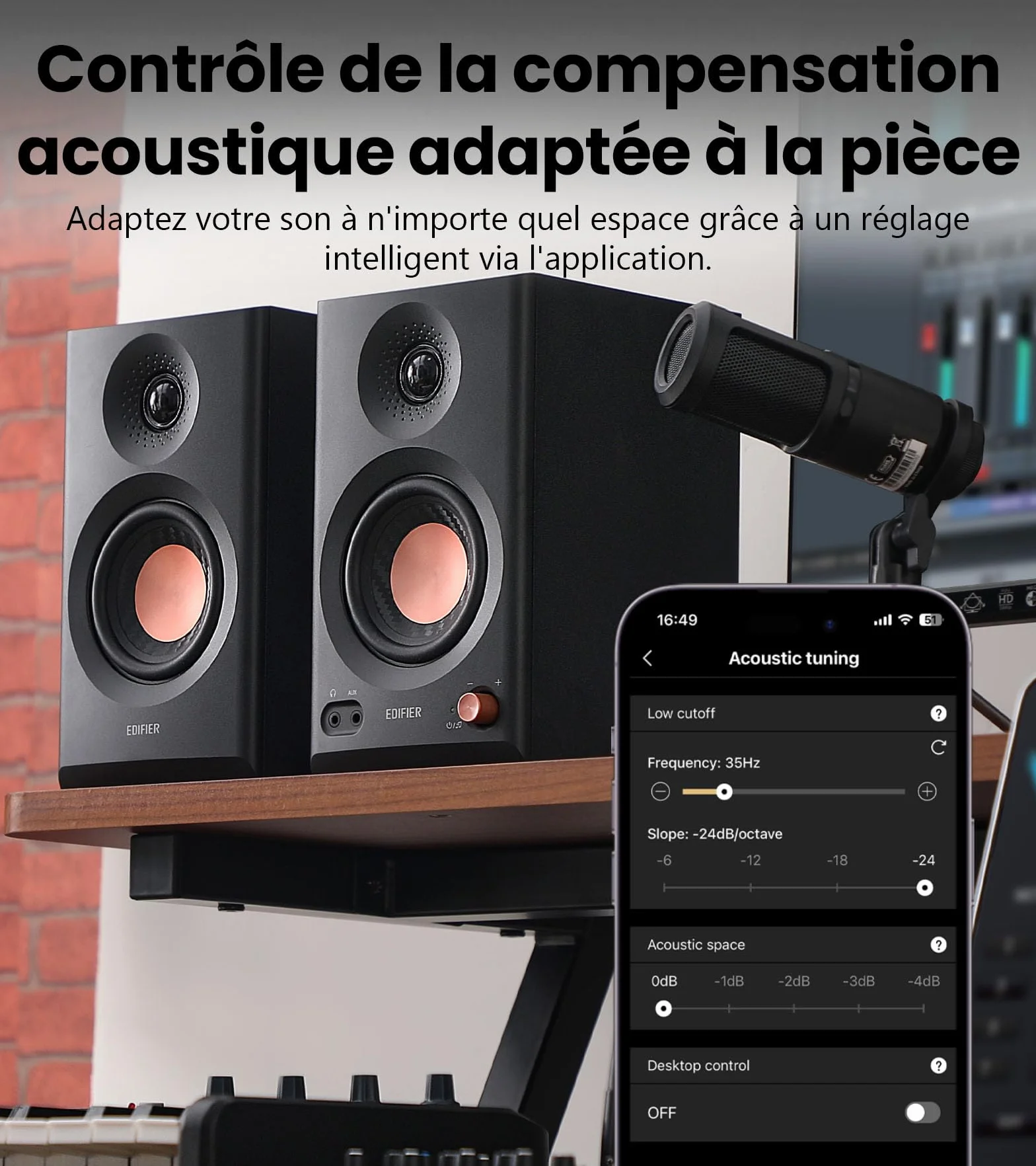 Edifier MR3 Haut Parleurs de Studio Compacts 2.0, Hi-Res Audio, Bluetooth V5.4, Noir
