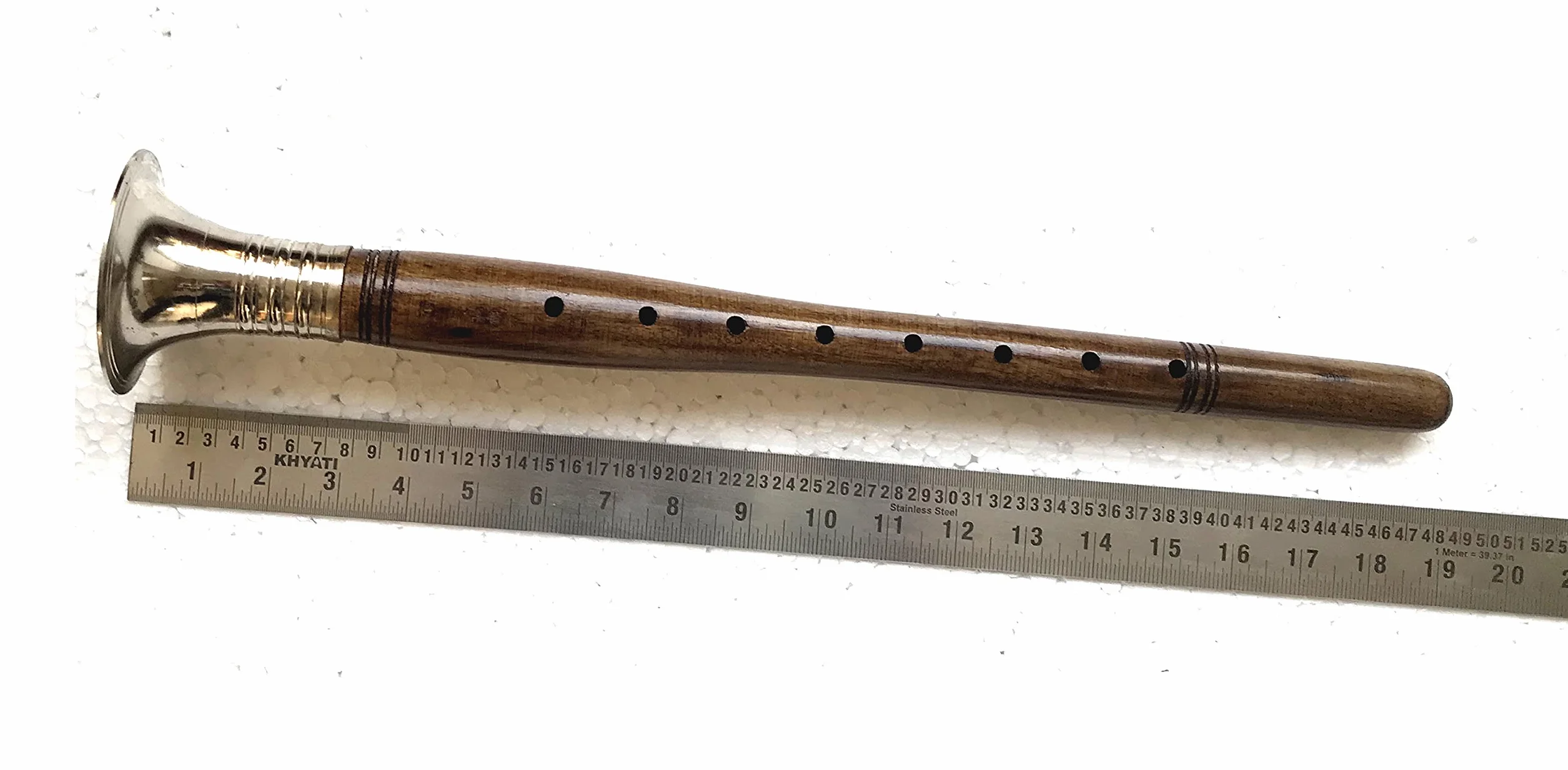 Shehnai Banarasi Instrument de musique à vent en bois 45,7 cm