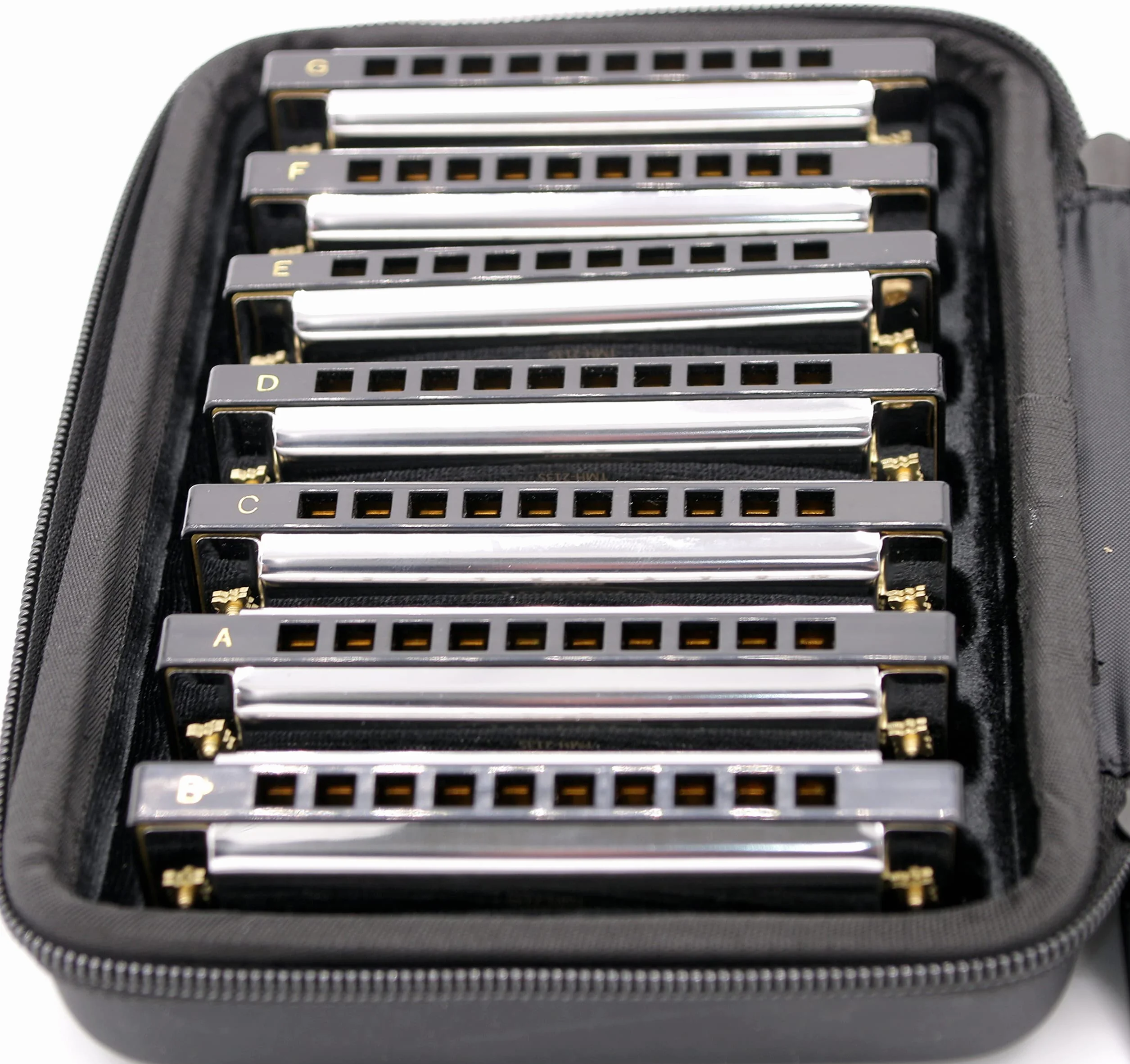 Harmonica Set 7 Trous 10 Tonalités Do Ré Mi Fa Sol La Si bémol Majeur Coffre Robuste TMH-213S