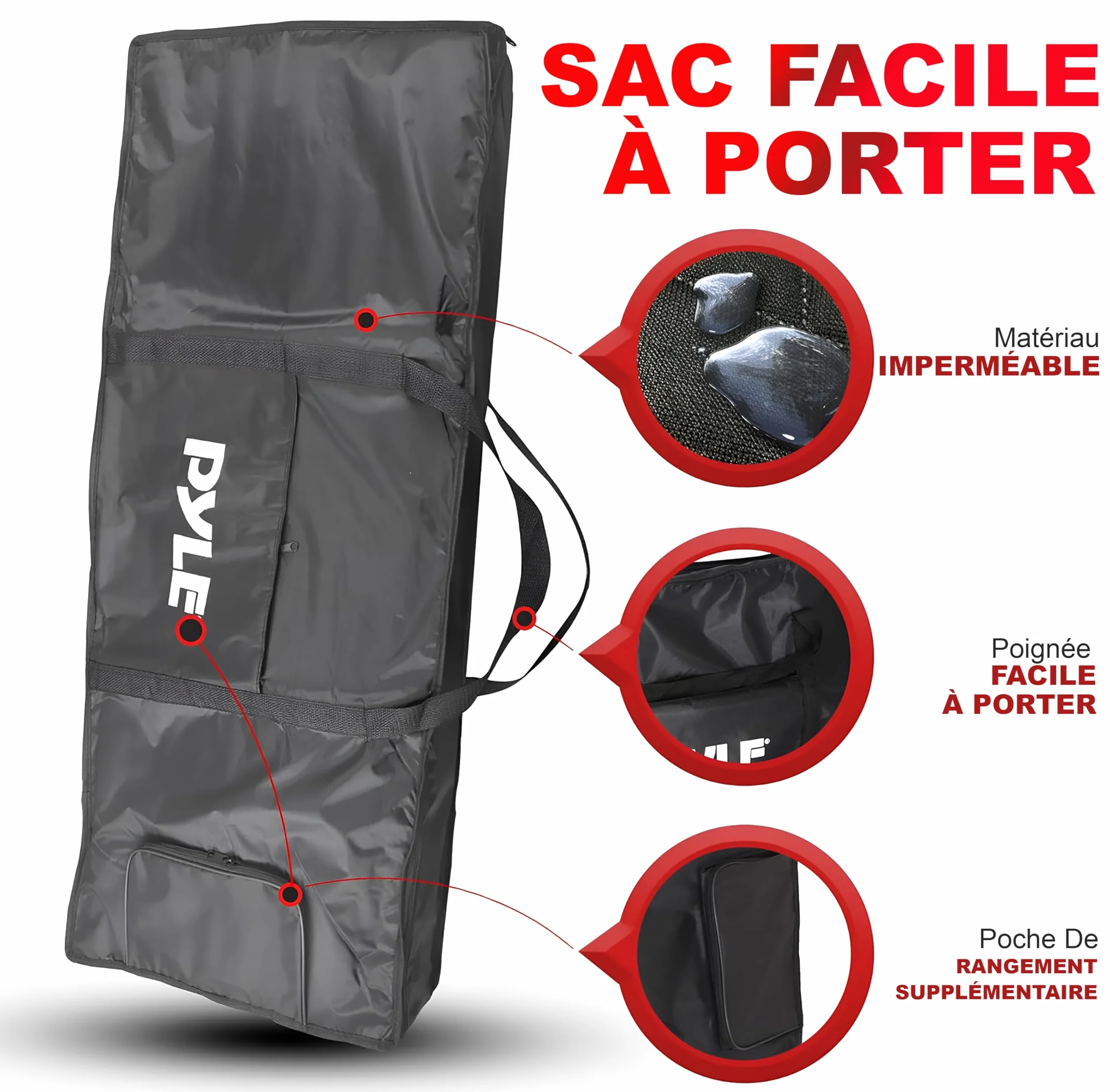 Pyle Piano Numérique Portable 61 Touches 2-en-1 avec Pédale de Sustain, Casque, Housse, Tabouret et Support