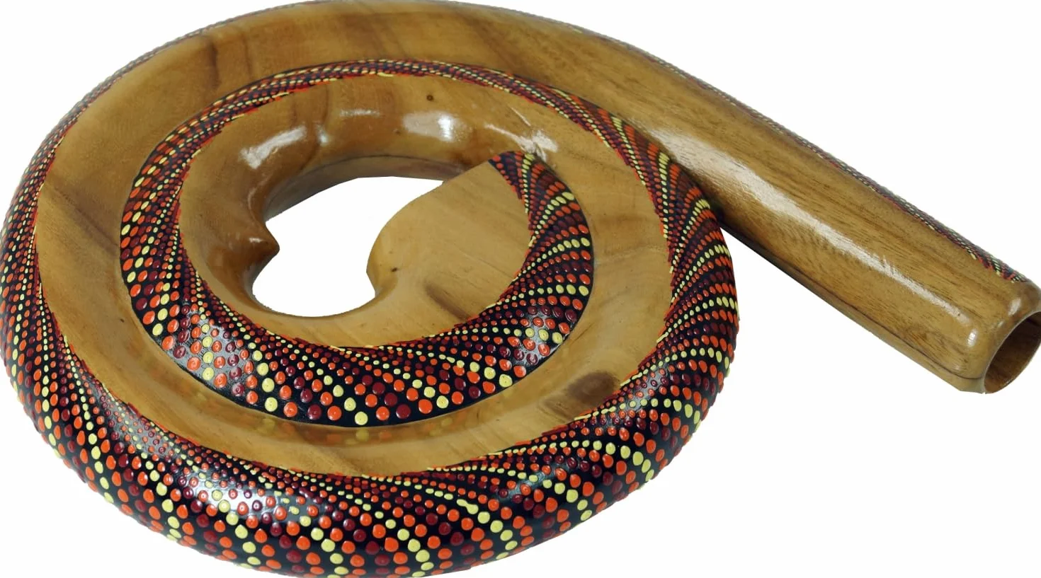 Didgeridoo Rond Bois Modèle 3 Marron 28x30x4,5 cm Instrument de Musique