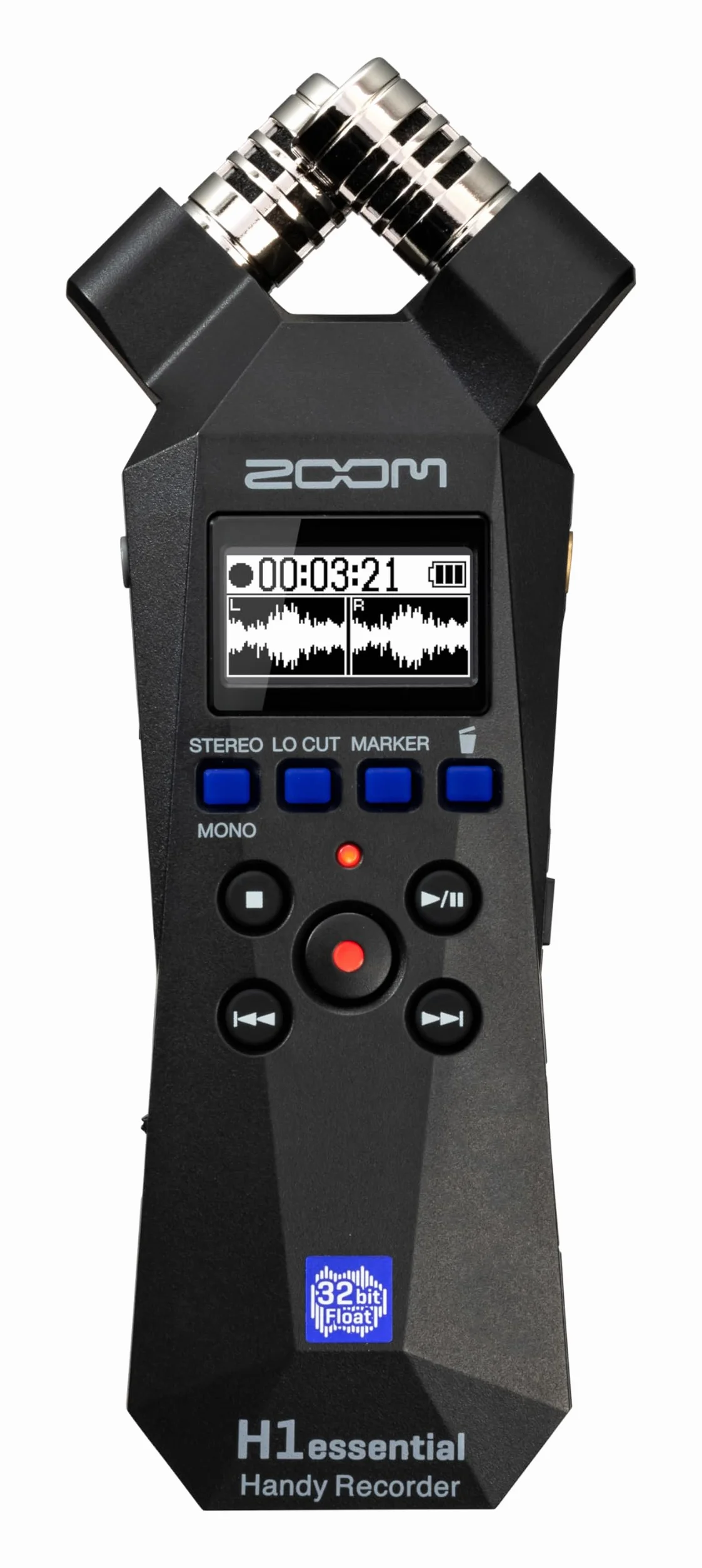 Zoom H1essential Enregistreur Portable 2 Pistes 32 Bits Dictaphone Micro Stéréo X/Y Interface Audio USB