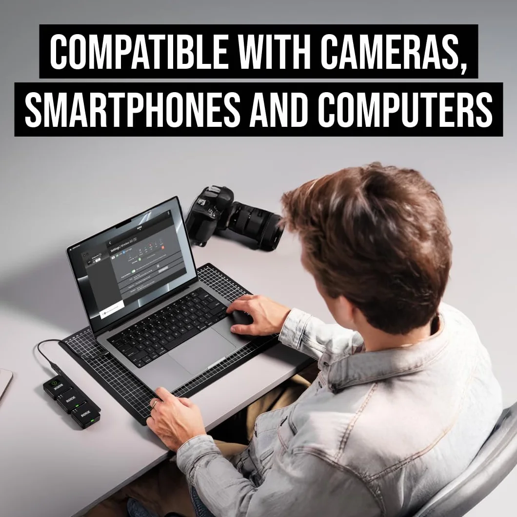 RØDE Wireless GO (Gen 3) Microphone sans Fil Compact 32 Bits Float Enregistrement Automatique du Niveau Noir