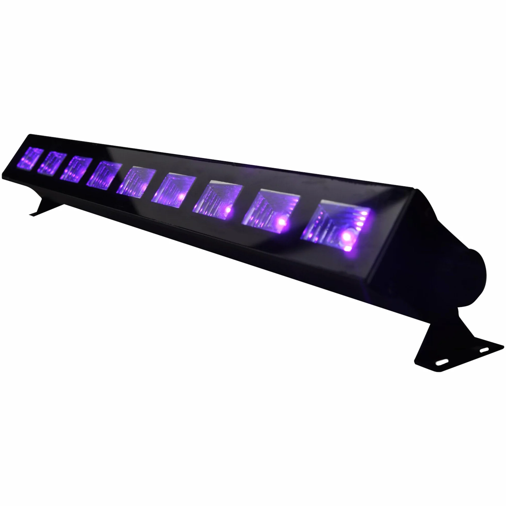 Ibiza LED-UVBAR Barre à effet UV 9 LEDs 3 W lumière noire Noir
