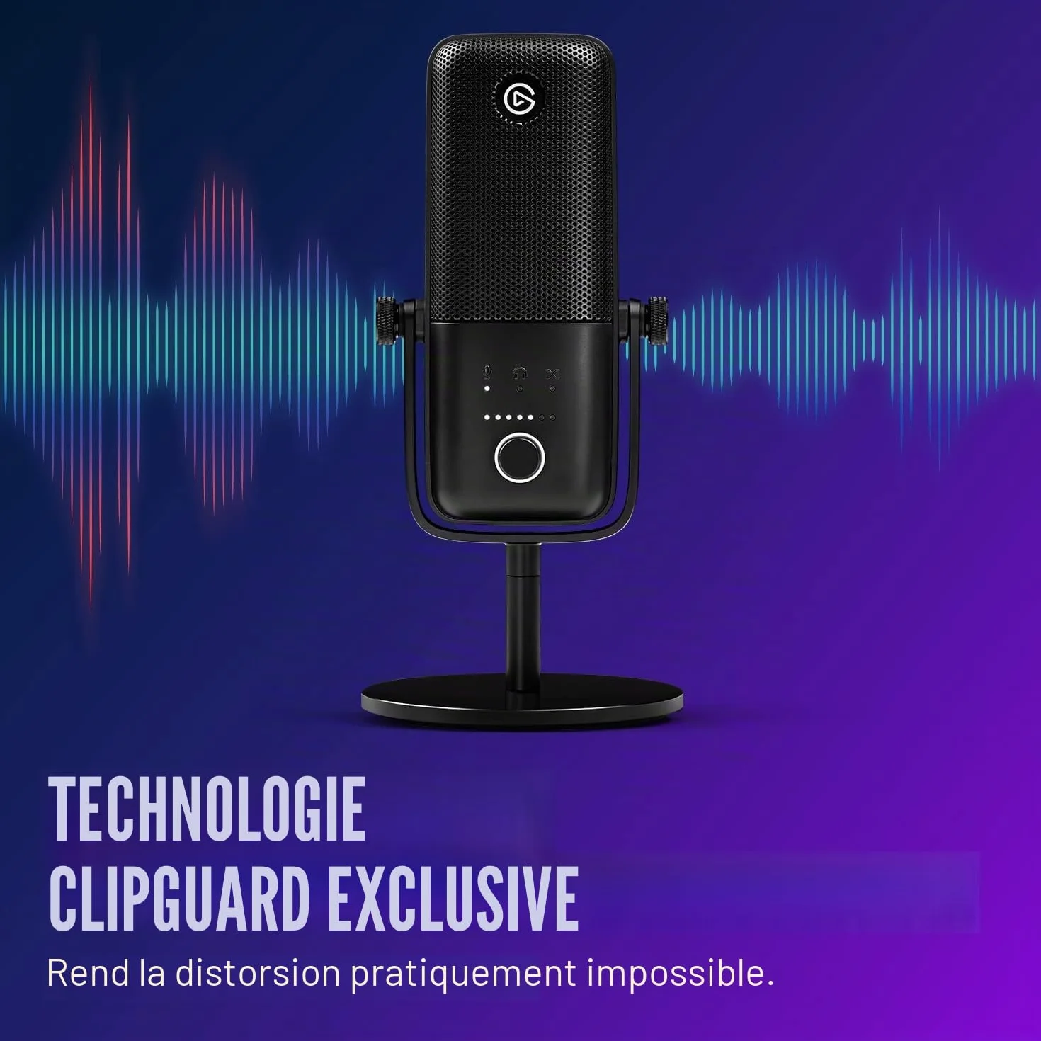 Elgato Wave:3 Micro à condensateur USB studio streaming podcast gaming télétravail logiciel mixage gratuit plug-ins effets anti-distorsion plug & play Mac PC