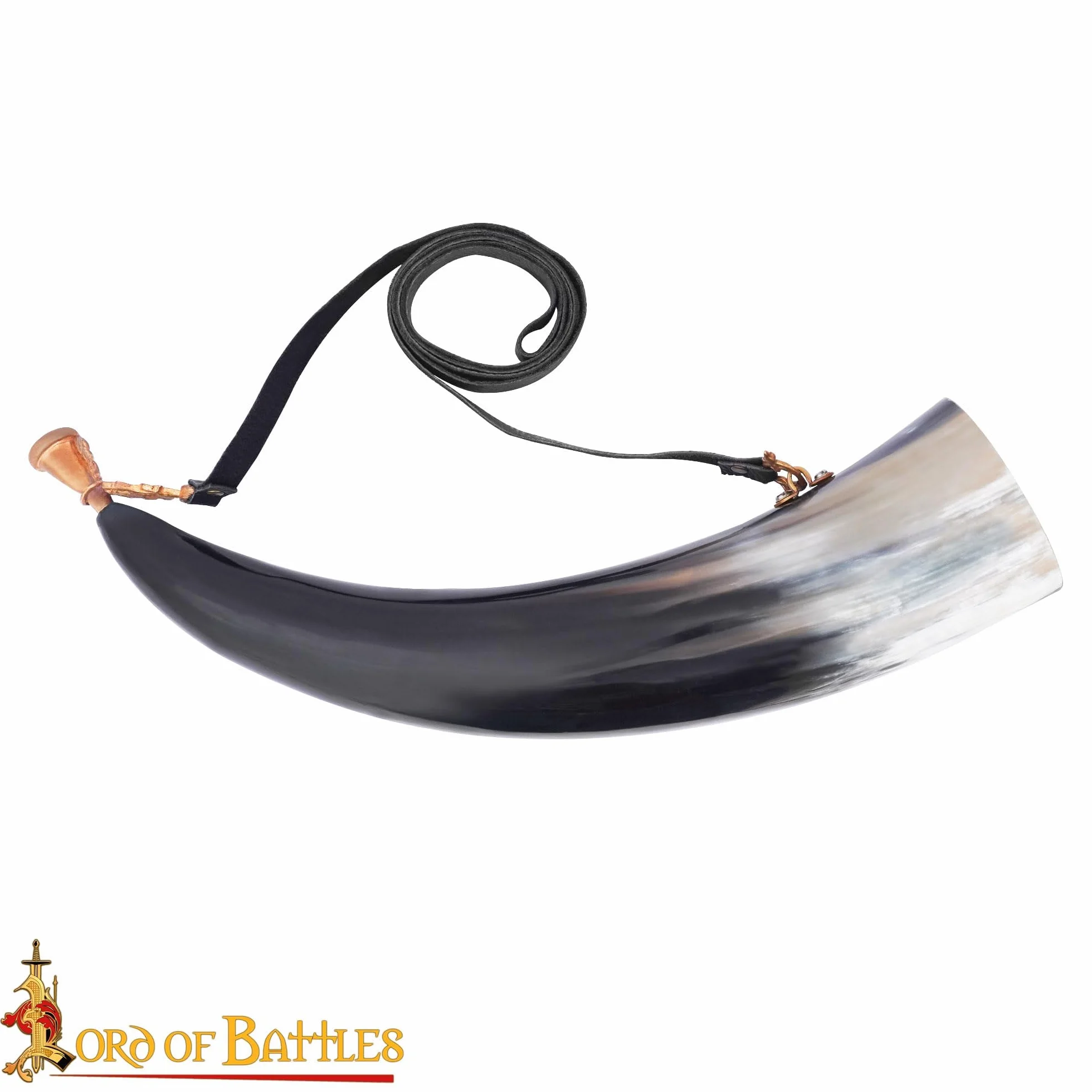 Lord of Battles Corne de soufflage Viking Gjallarhorn médiéval embouchure bronze coulé à la cire perdue