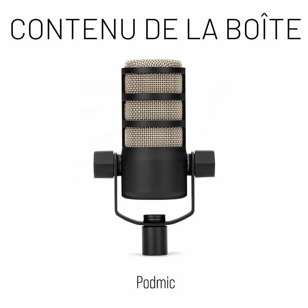 RØDE PodMic Microphone dynamique broadcast XLR Noir