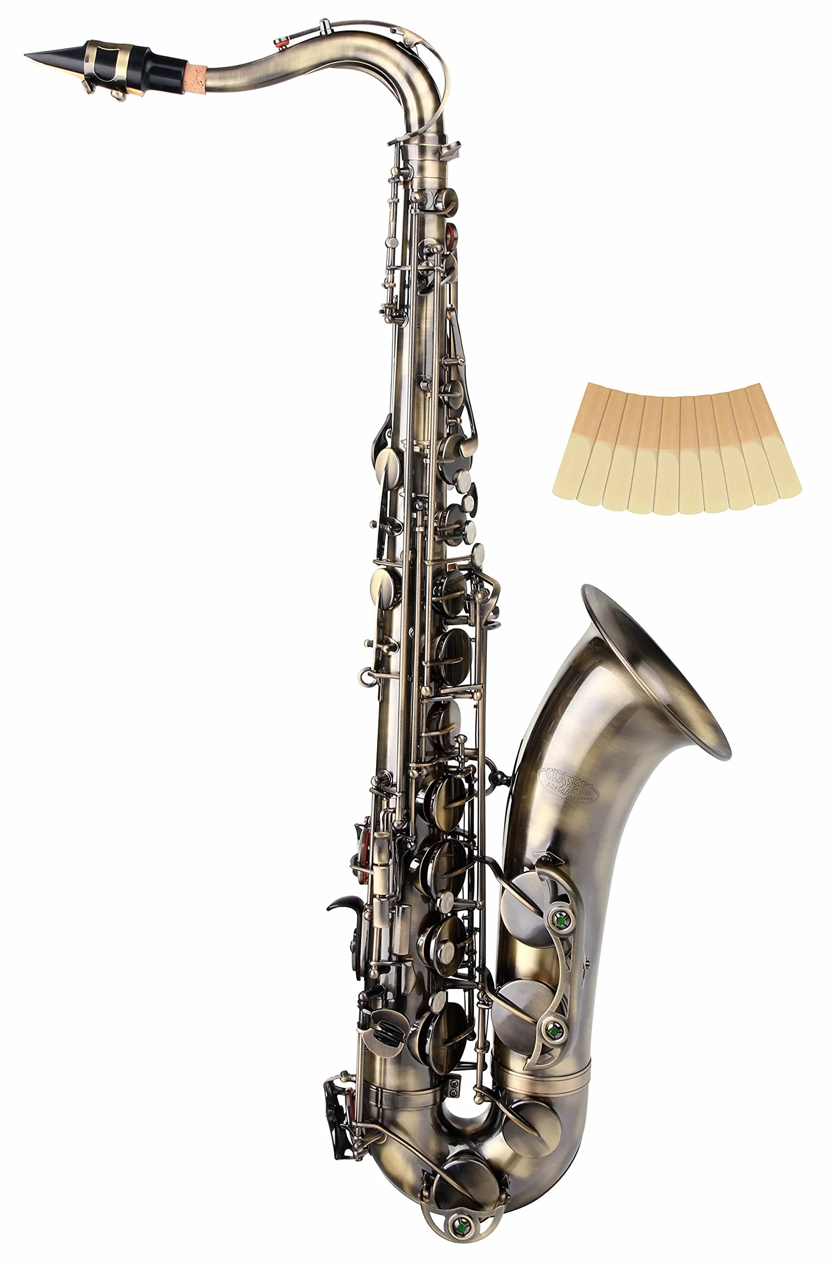 Classic Cantabile TS-450 Saxophone Ténor Sib Antique Yellow Pack Économique 10 Anches