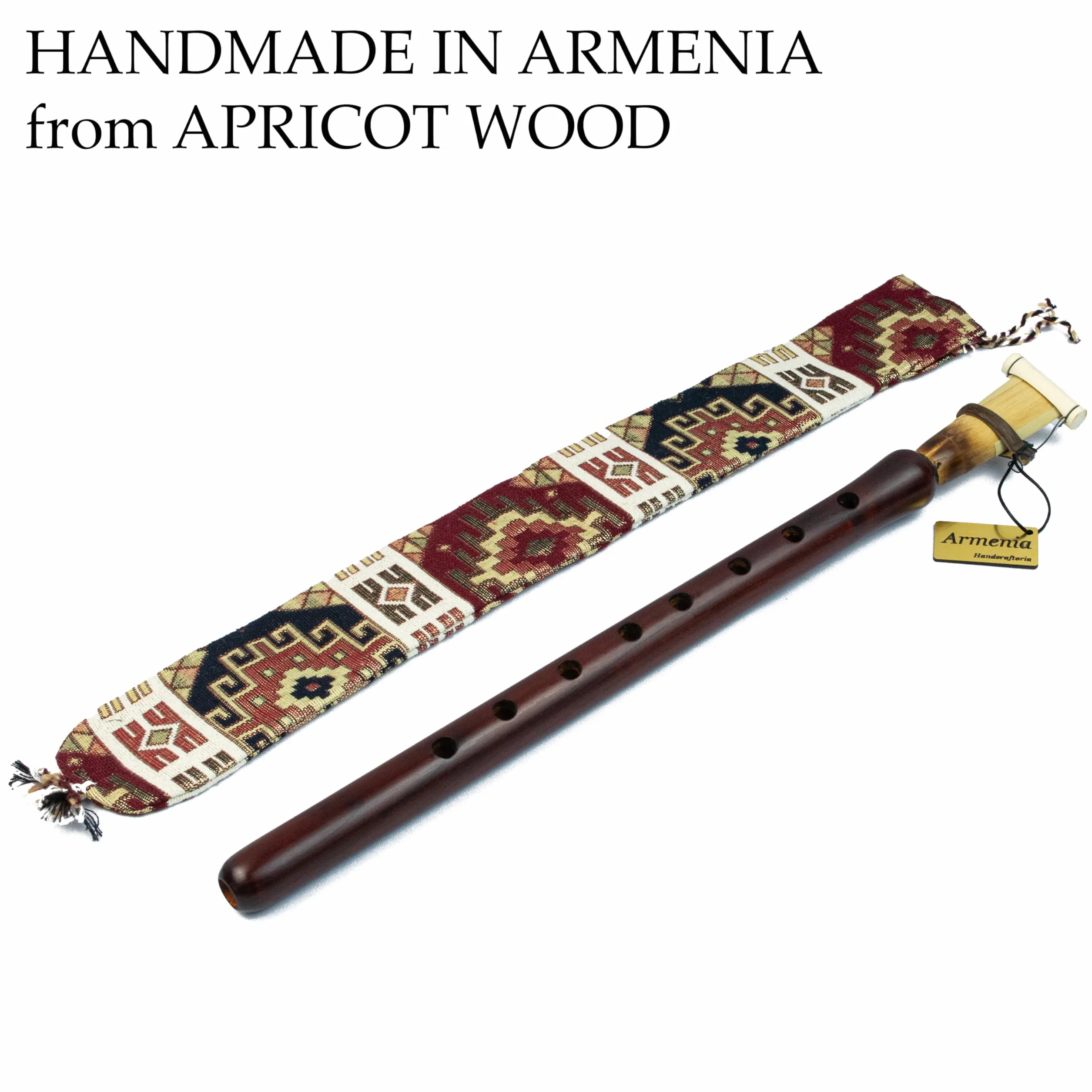 Duduk arménien en bois d'abricot – Instrument à vent hautbois Balaban – Fait main – Coffret cadeau