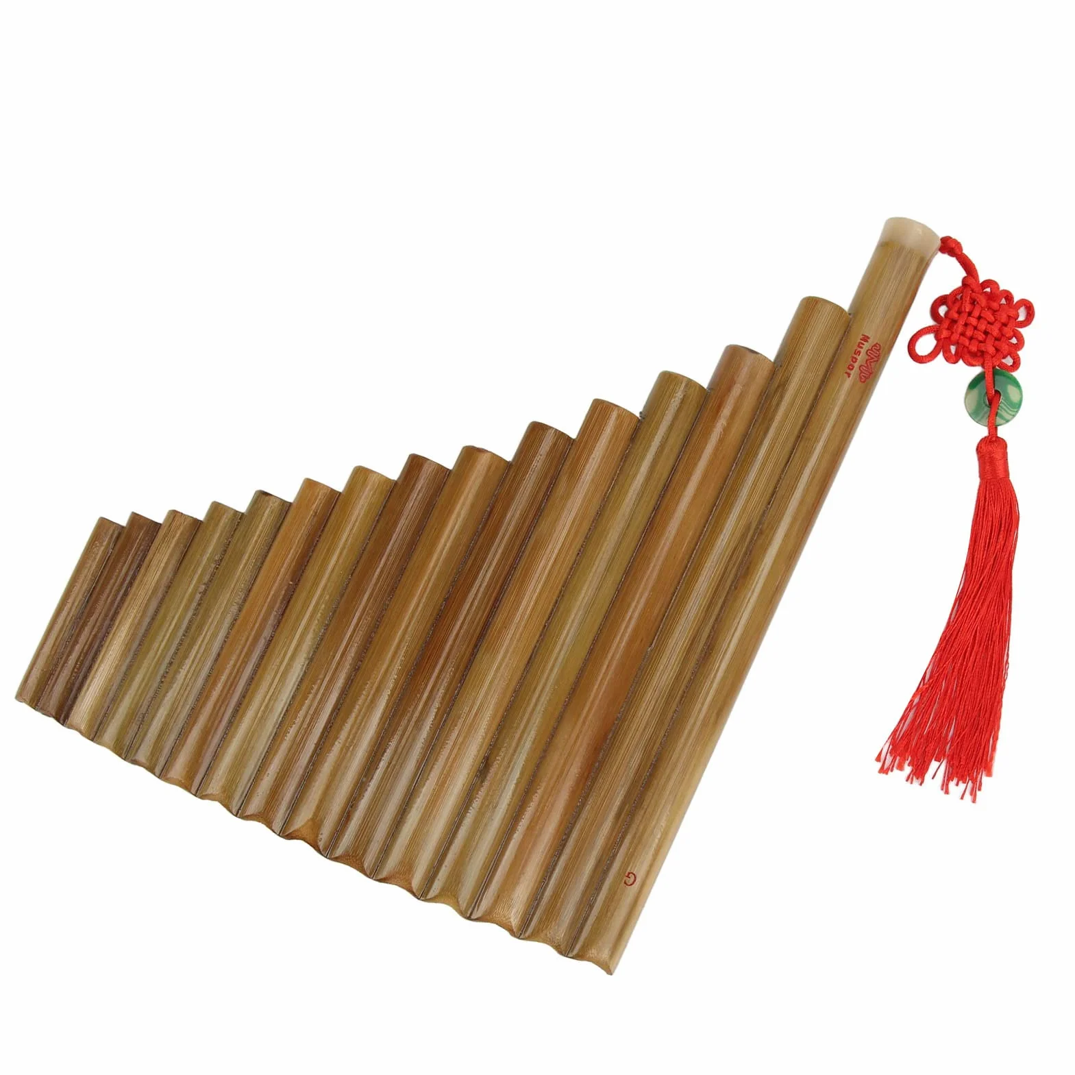 Flûte de pan G Key 15 tuyaux bambou naturel traditionnelle