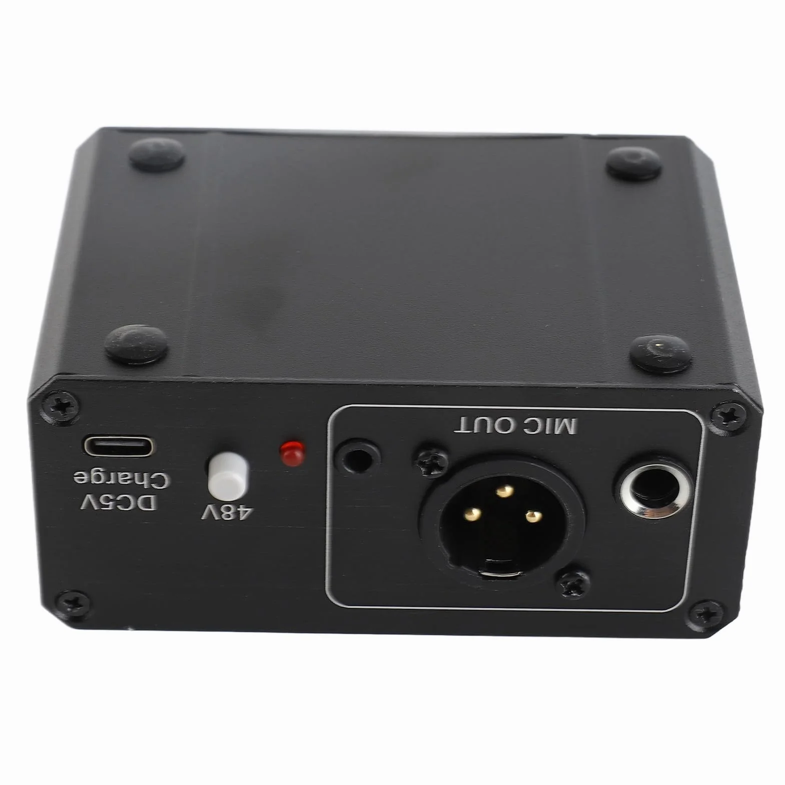 KIMISS Préamplificateur Micro à Gain élevé avec Alimentation Fantôme 48V - Sortie XLR - Faible Bruit