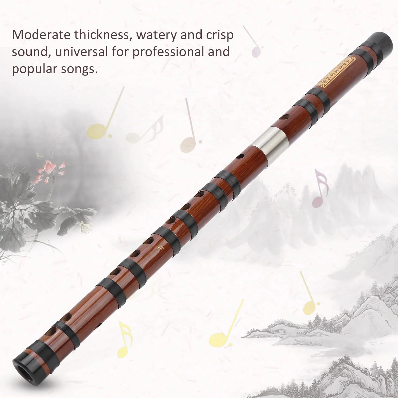 Flûte en bambou chinoise Dizi F Key avec étui de transport