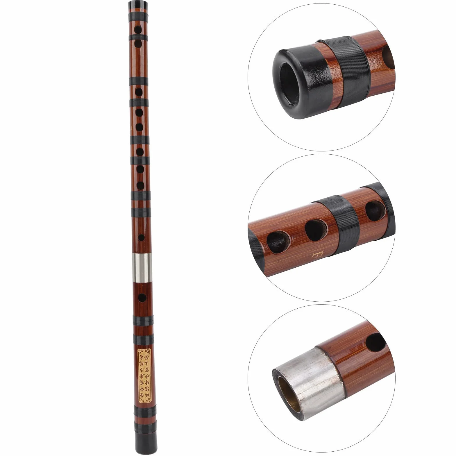 Flûte en bambou chinoise Dizi F Key avec étui de transport