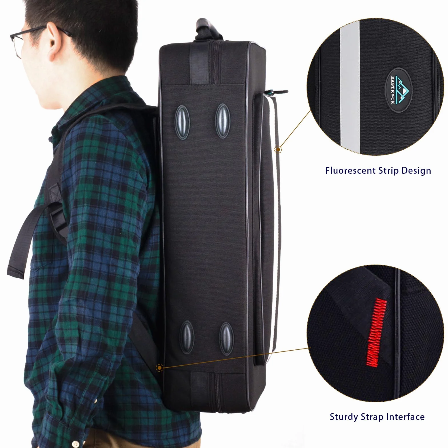 EASTROCK Saxophone Alto E Plat en Laiton Laqué Doré, Étui Rigide Inclus