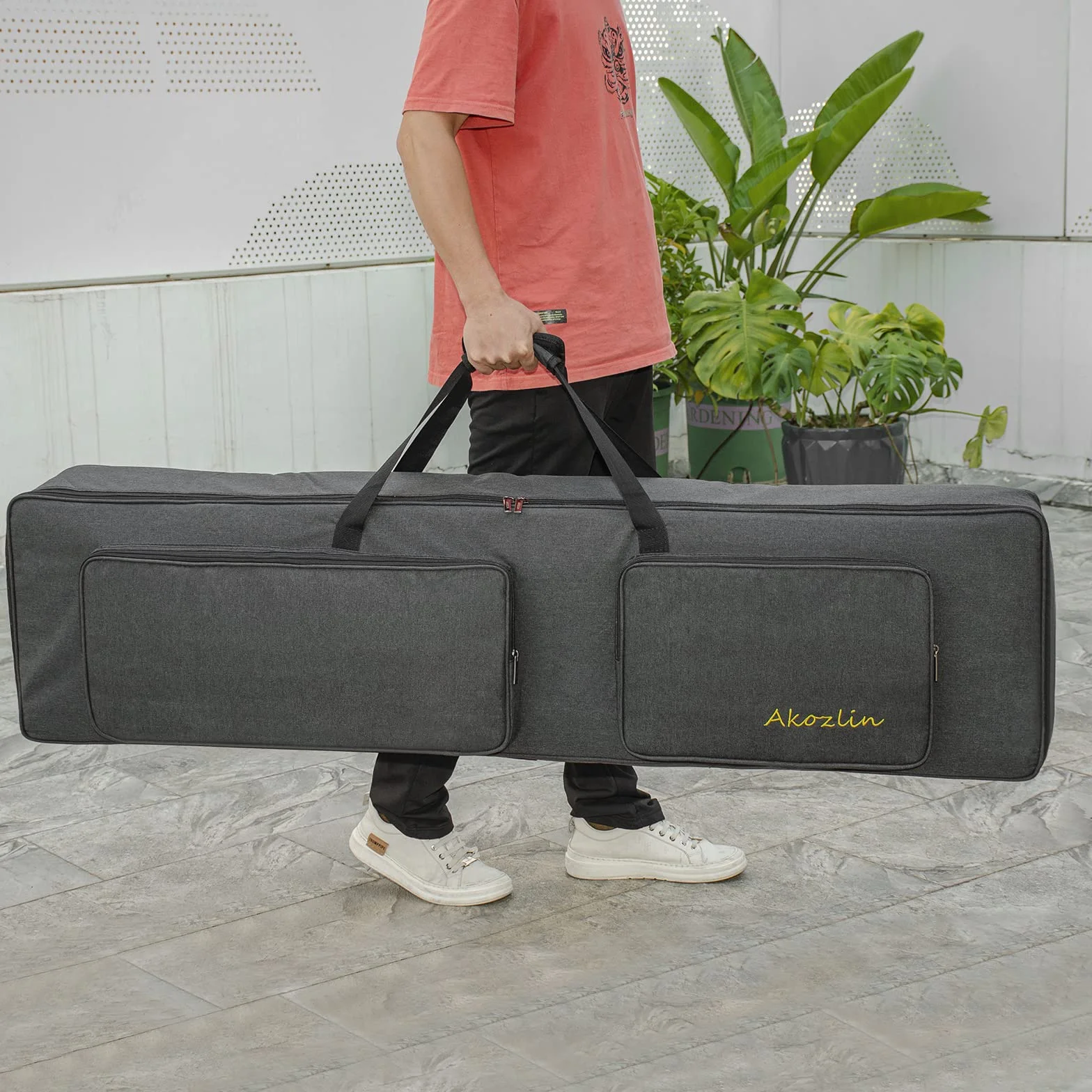 AKOZLIN Sac de transport universel étanche Oxford épais pour clavier portable 88 touches 137,9 cm