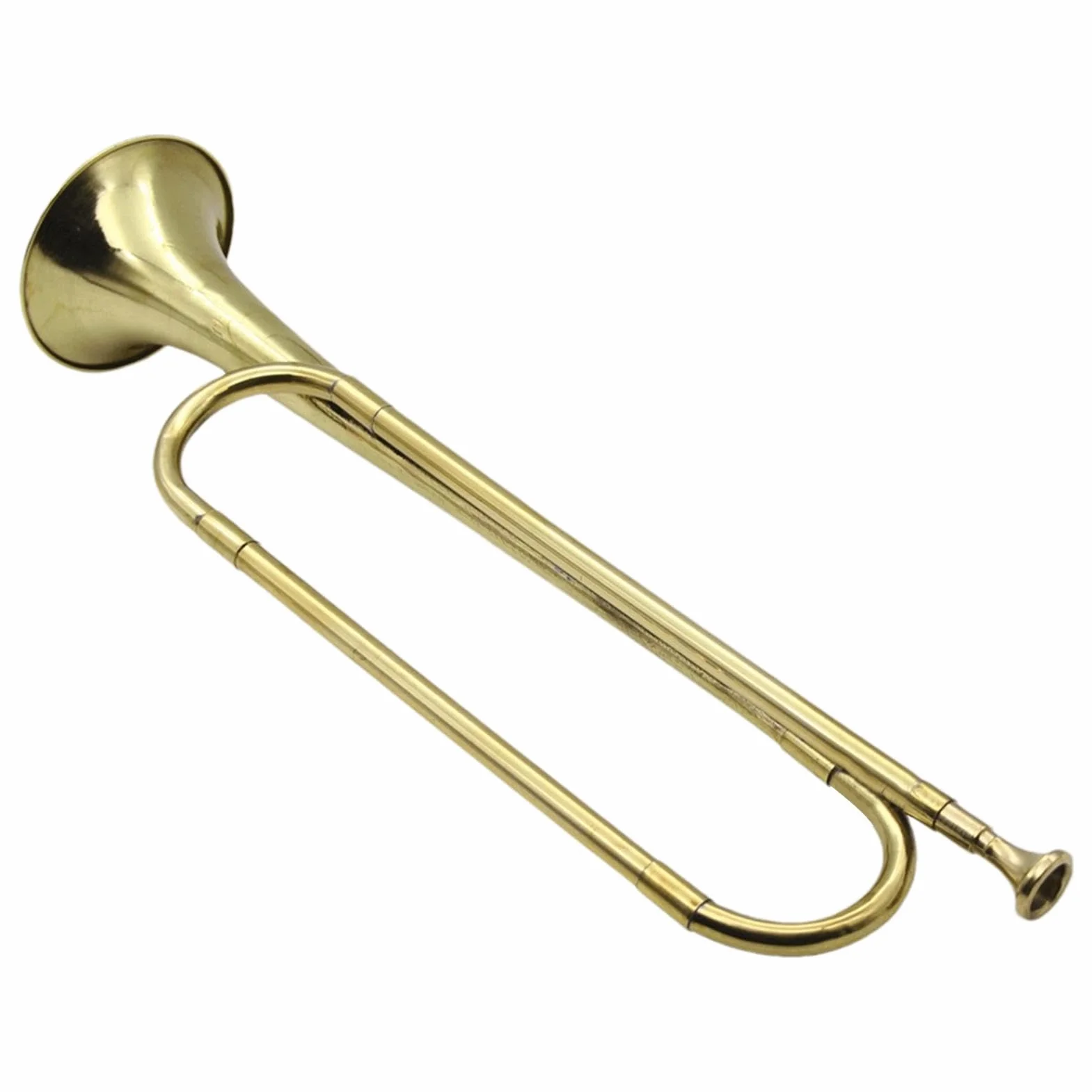 Trompette de cavalerie clairon en laiton portable, instrument de musique rétro pour débutant
