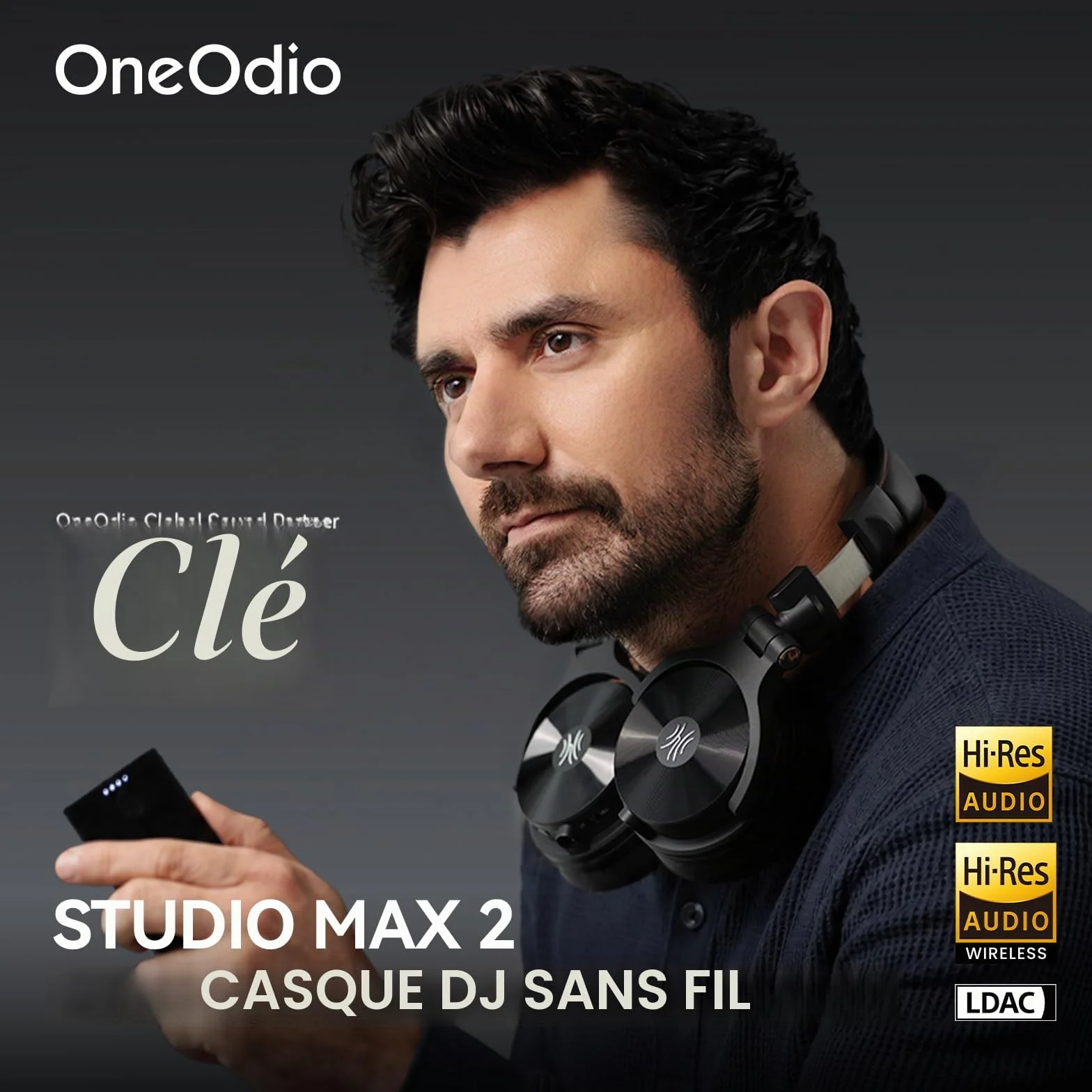 OneOdio Studio Max 2 Casque DJ sans Fil Latence 9ms Hi-Res LDAC 120H 2.4G Bluetooth Filaire Monitoring Pro Circum-Auriculaire