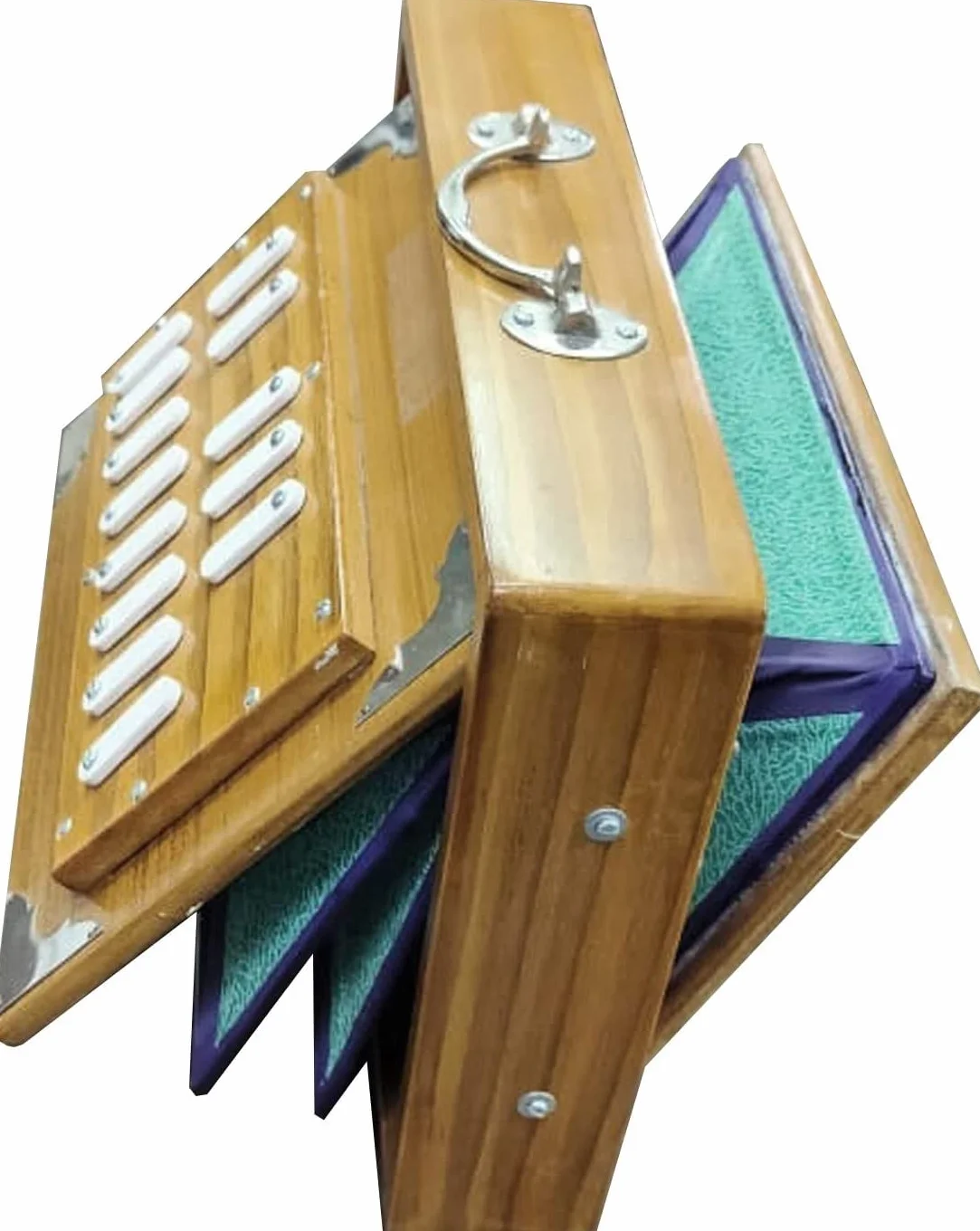 432 Hz Surpeti Box Solid Teak Wood 13 Stopper for Bhajan Kirtan Yoga