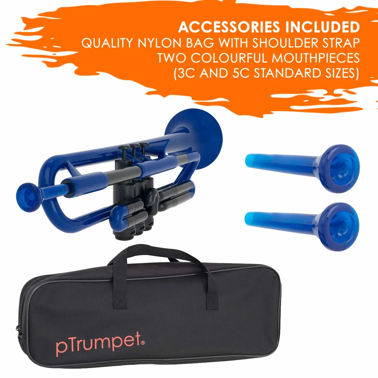 pTrumpet PTRUMPET1B Trompette en plastique Bleu