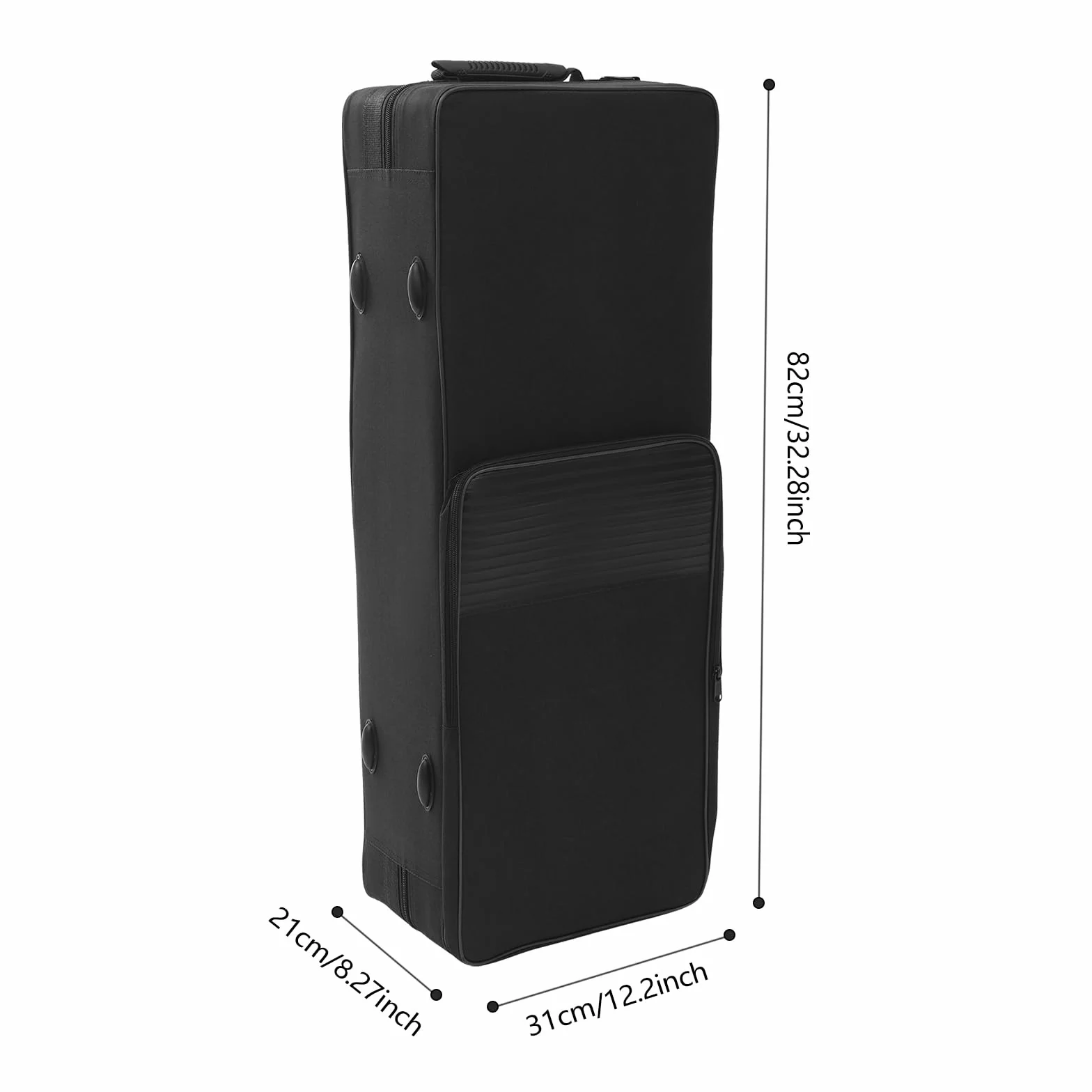 Étui Saxophone Ténor Toile Nylon Housse Transport Mousse Antichoc 31×21×82 cm