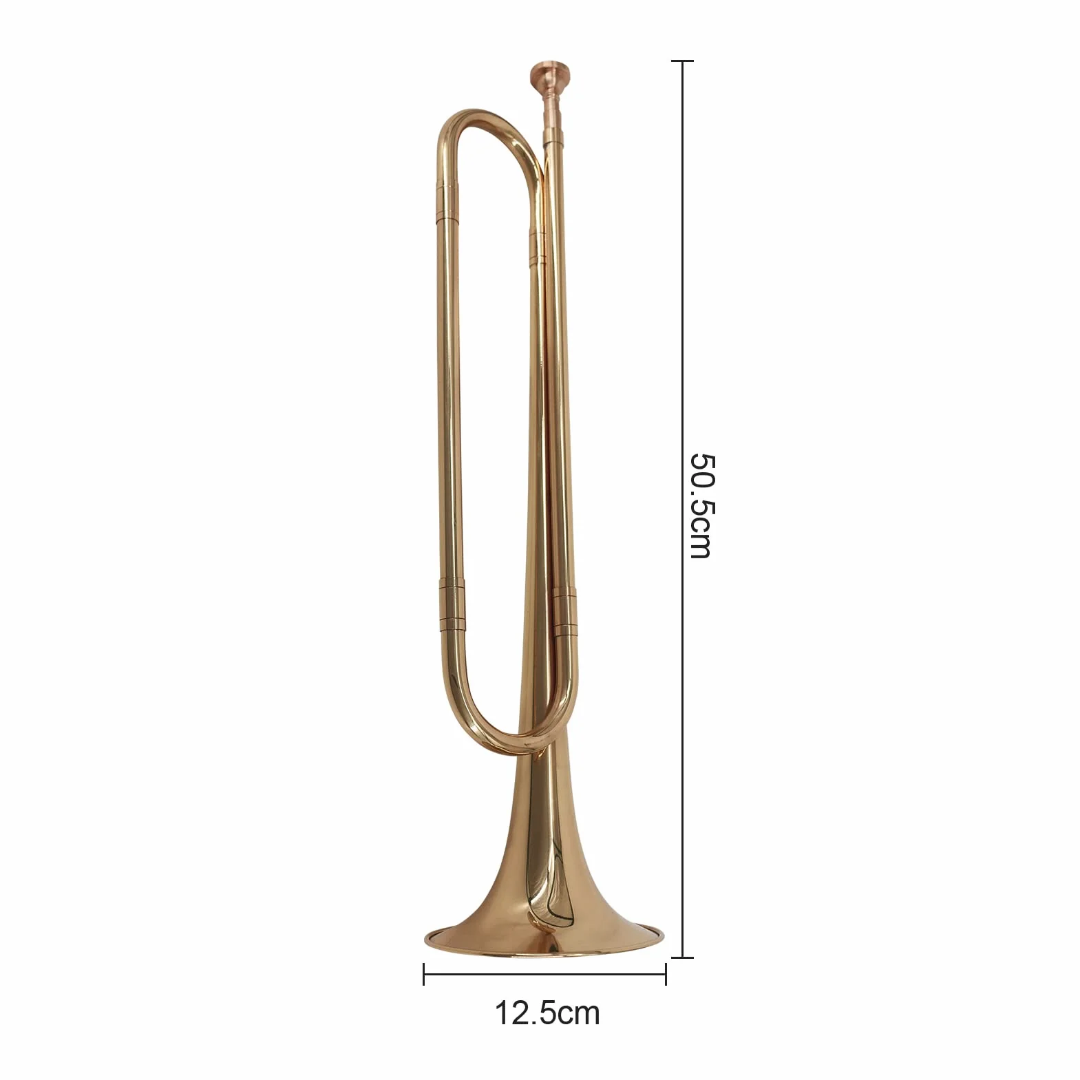 Trompette plate en laiton Bugle Call avec embout pour cartable