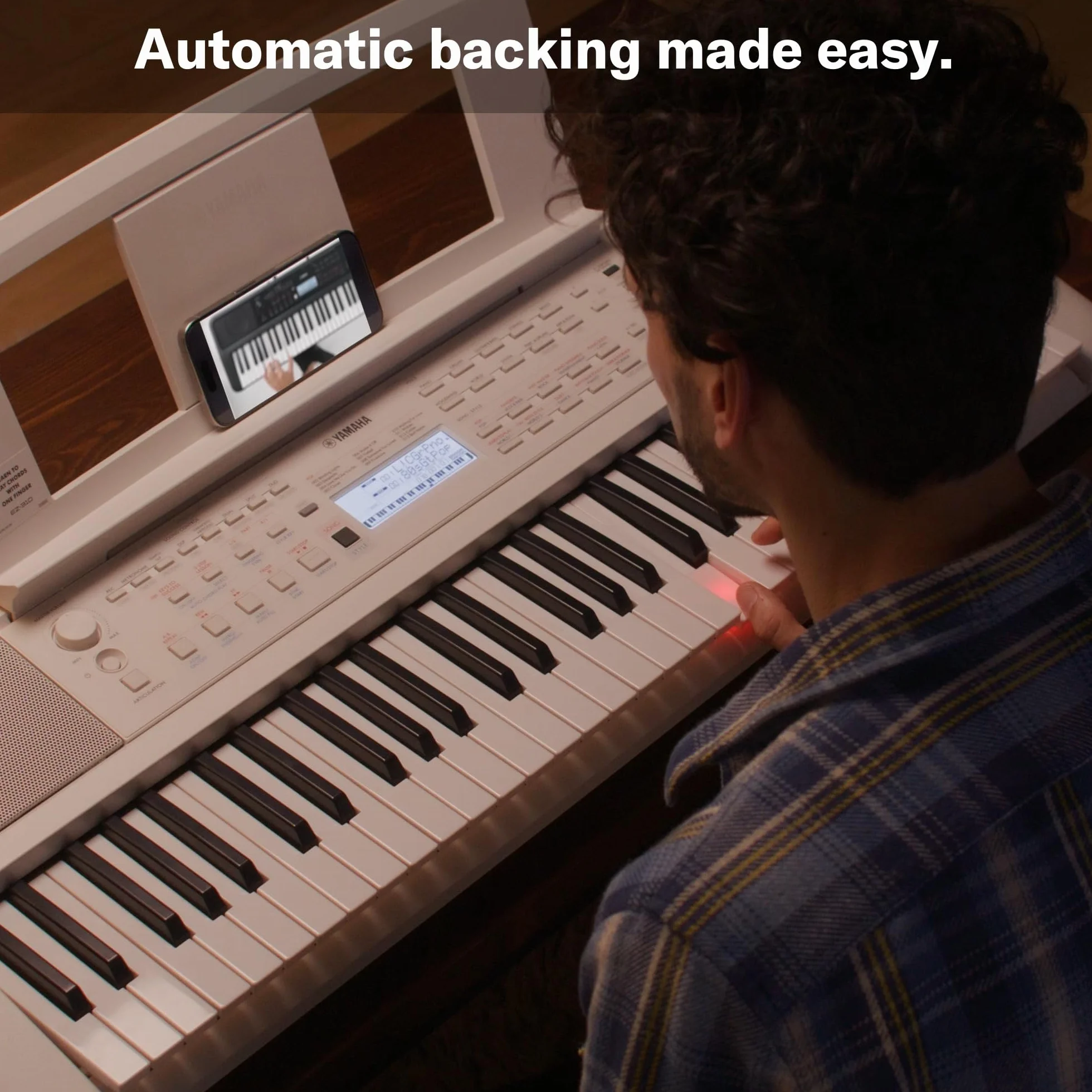 Yamaha EZ-310 Clavier portable 61 touches tactiles guide lumineux polyphonie 48 notes débutants