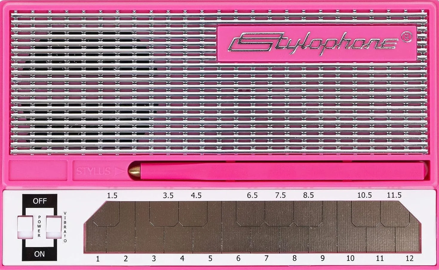 Stylophone Pink - Synthétiseur électronique de poche original édition spéciale - Instrument de musique clavier