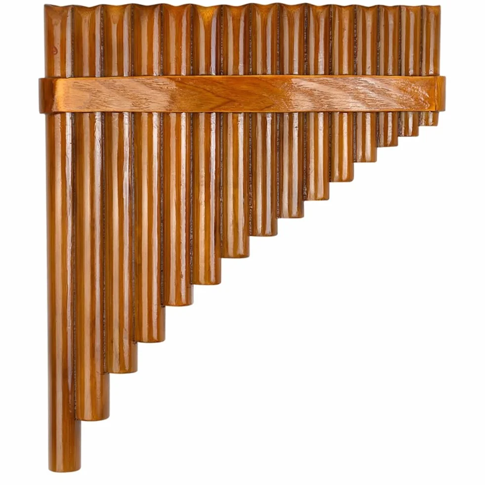 Flûte de Pan Bambou Naturel 15 Tons Sol Majeur Instrument à Vent