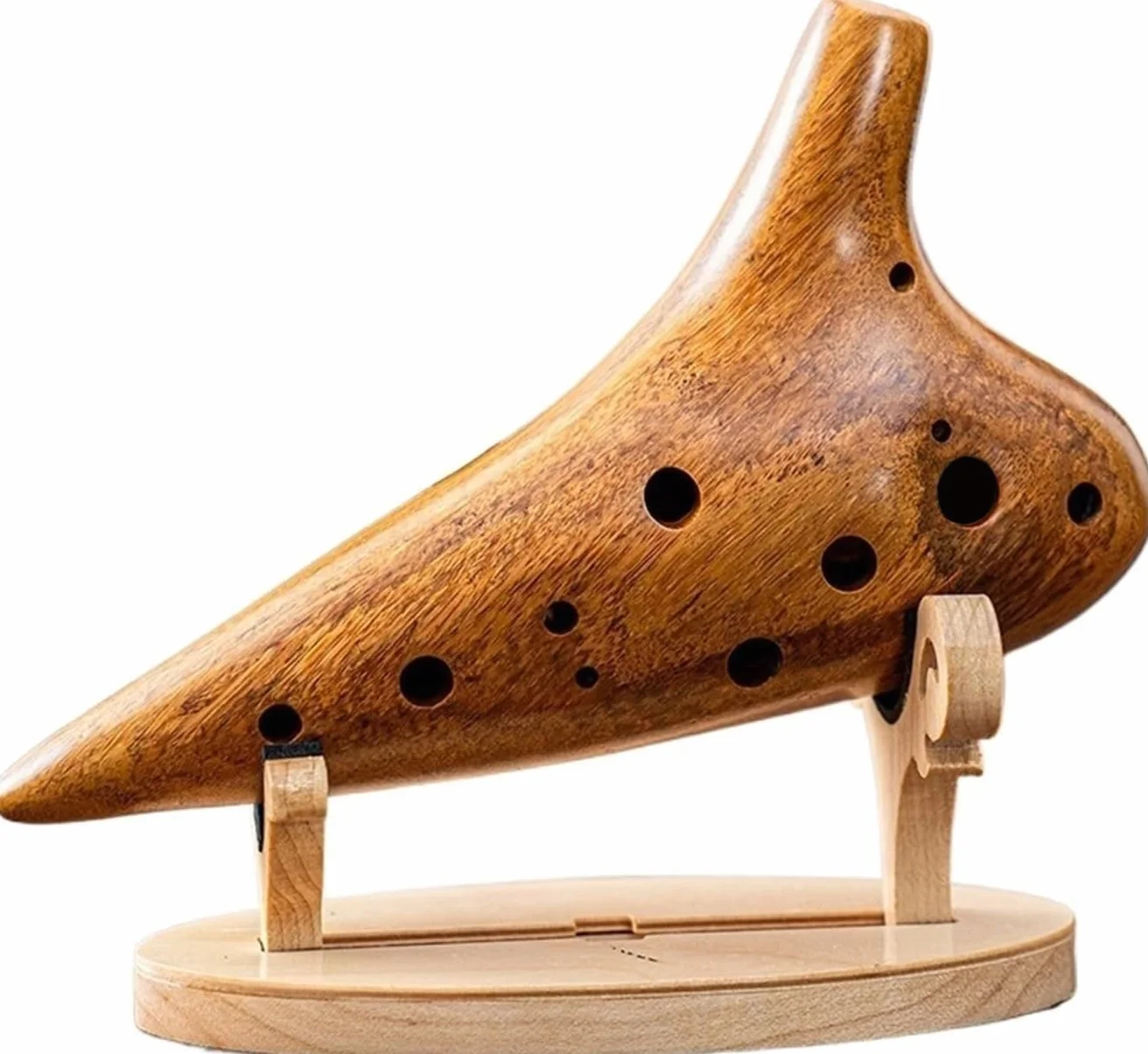 Professionnel Ocarina en Bois Alto 12 Trous Accordé en Do