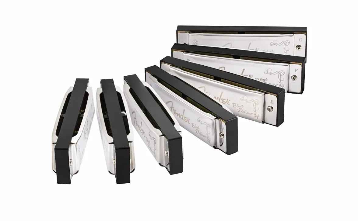 Fender Blues Deluxe 7 Set, Harmonica Collection Complète avec Étui
