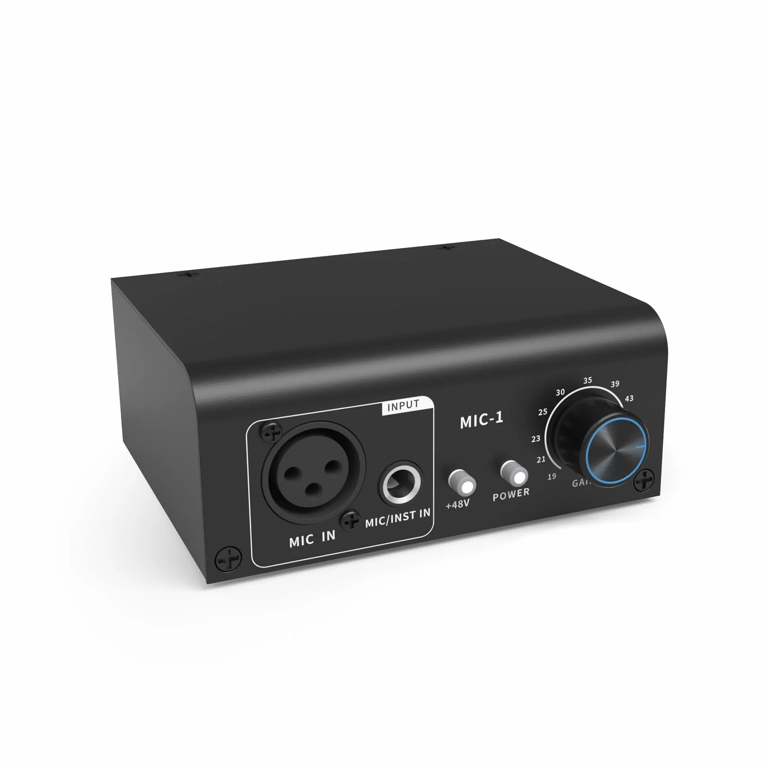 XTUGA XIC1 Préampli micro 2 entrées 75db Gain 48V Phantom Power XLR