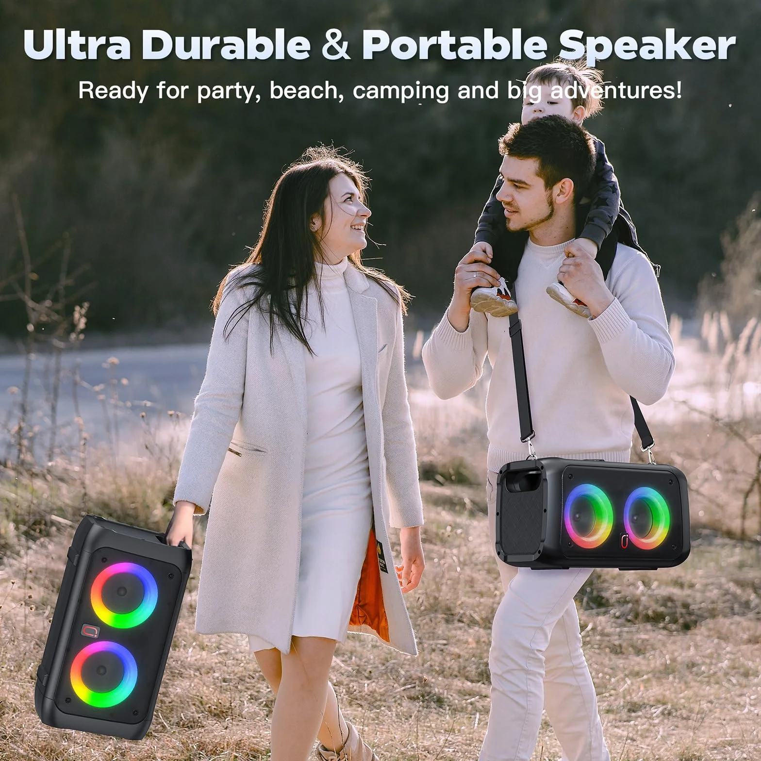 JYX Machine Karaoke Adultes avec 2 Microphones sans Fil Bluetooth 5.3 Portable avec Roues et Lumières Disco