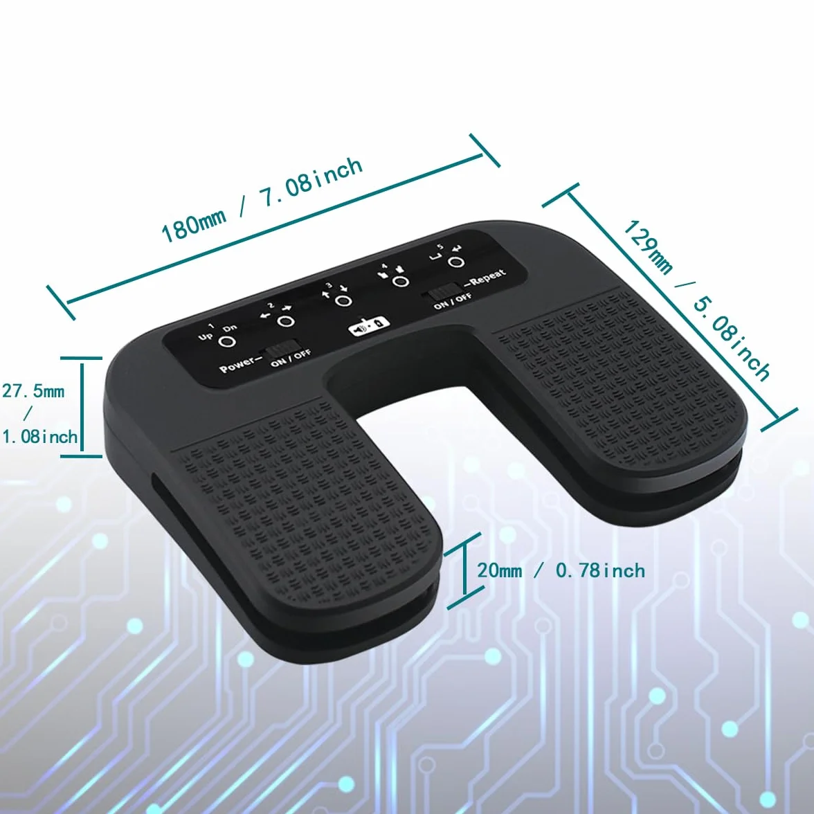 Tavsou Bluetooth Page Turner Pedal Rechargeable pour smartphones et tablettes