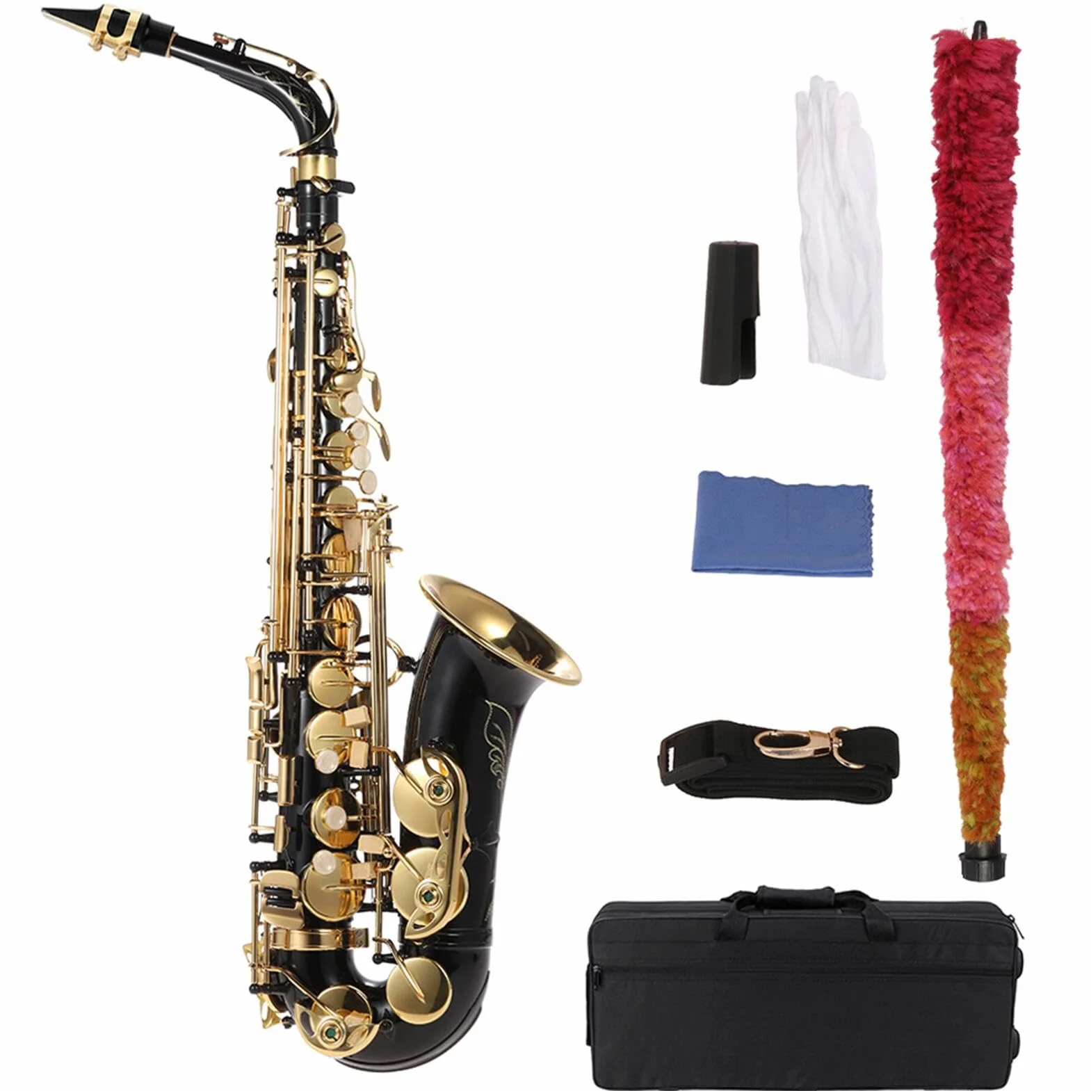 Saxophone Alto en laiton laqué doré, clé 82Z, avec accessoires