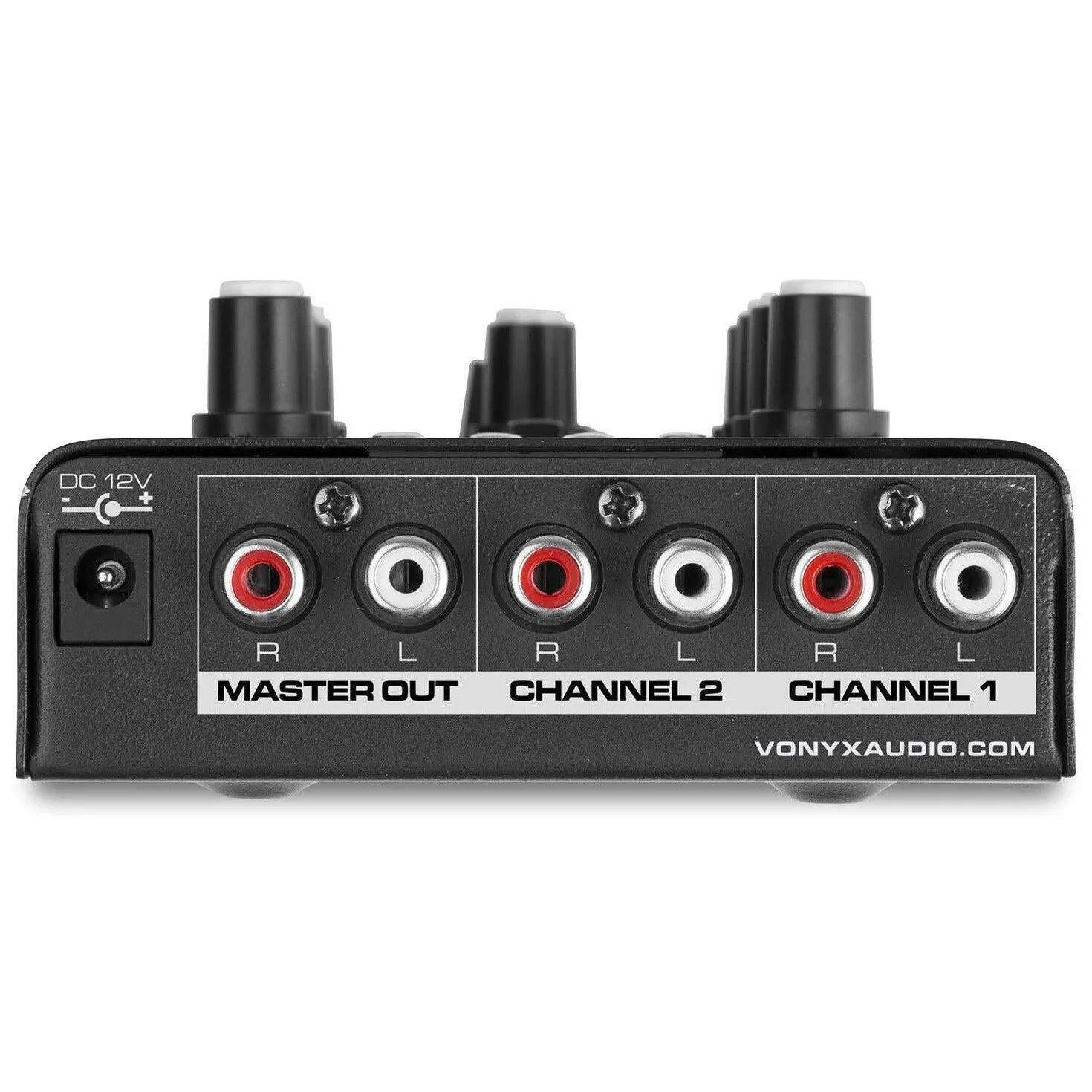 Vonyx STM500BT Table de Mixage Bluetooth 2 Canaux avec Lecteur MP3, Crossfader, Entrée USB, Micro, Sortie Casque, Egaliseur 2 Bandes