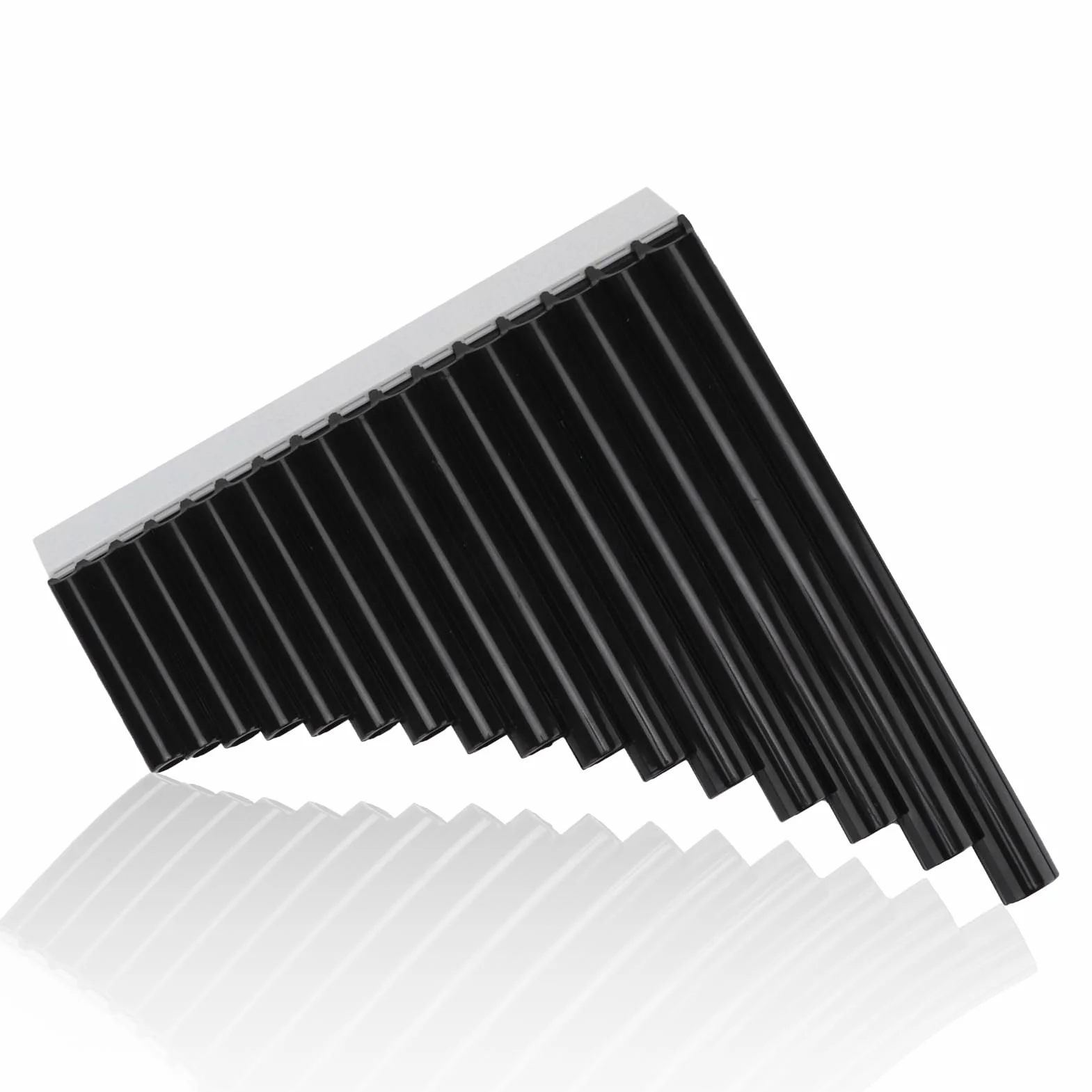 Flûte de Pan 16 tuyaux Instrument de Musique Facile à Apprendre et à Jouer Noir