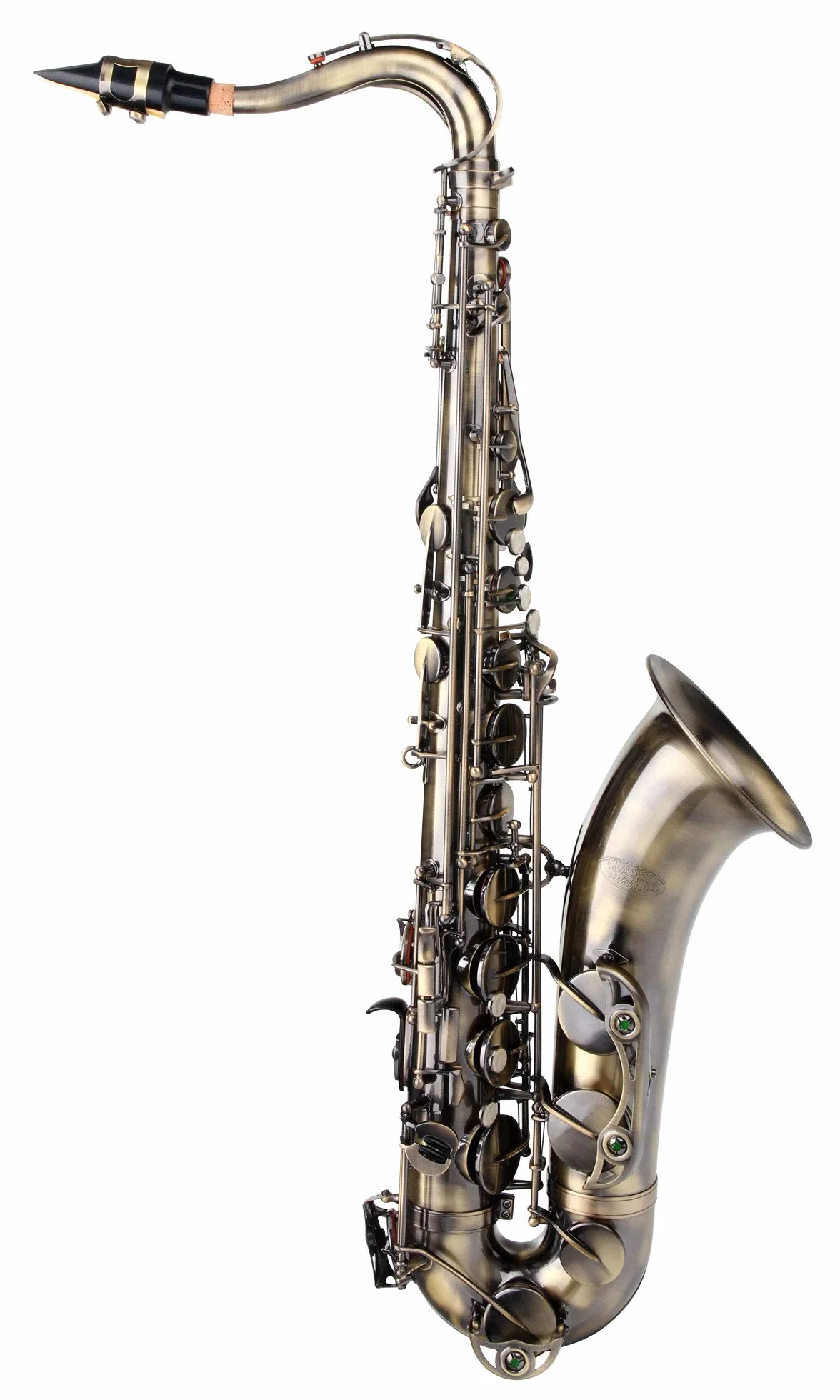 Classic Cantabile TS-450 Saxophone Ténor Set Antique Yellow Laiton Vintage