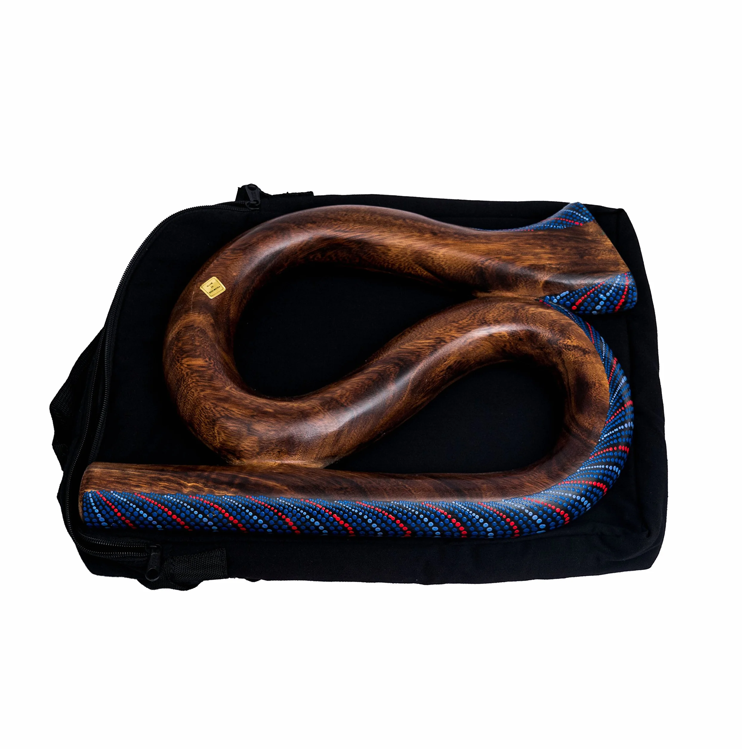 Didgeridoo de voyage en bois de Suar peint à la main, professionnel compact avec sac