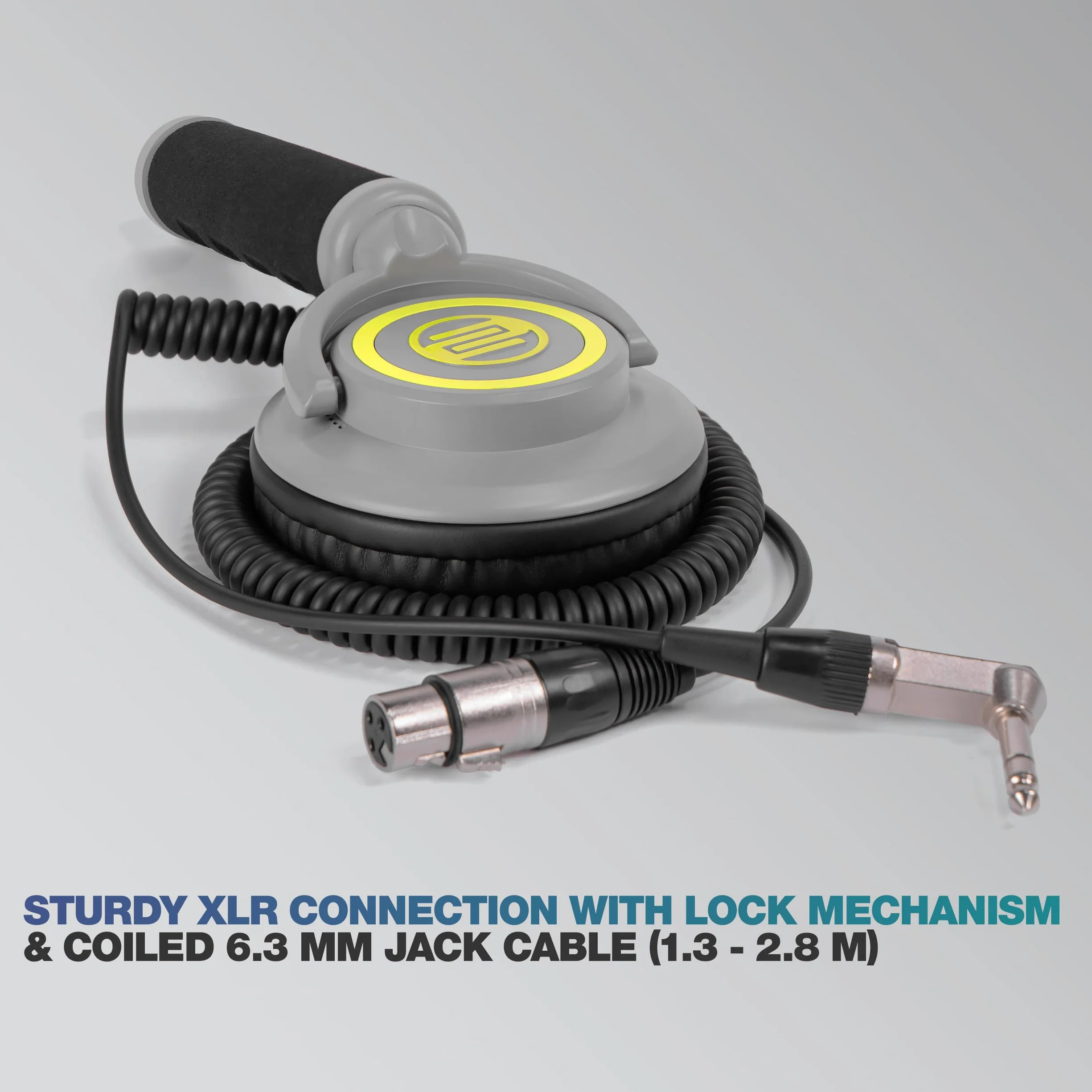 Reloop RHP-10 Mono Neon Casque DJ Professionnel Une Oreillette 50 mm Câble Spiralé XLR
