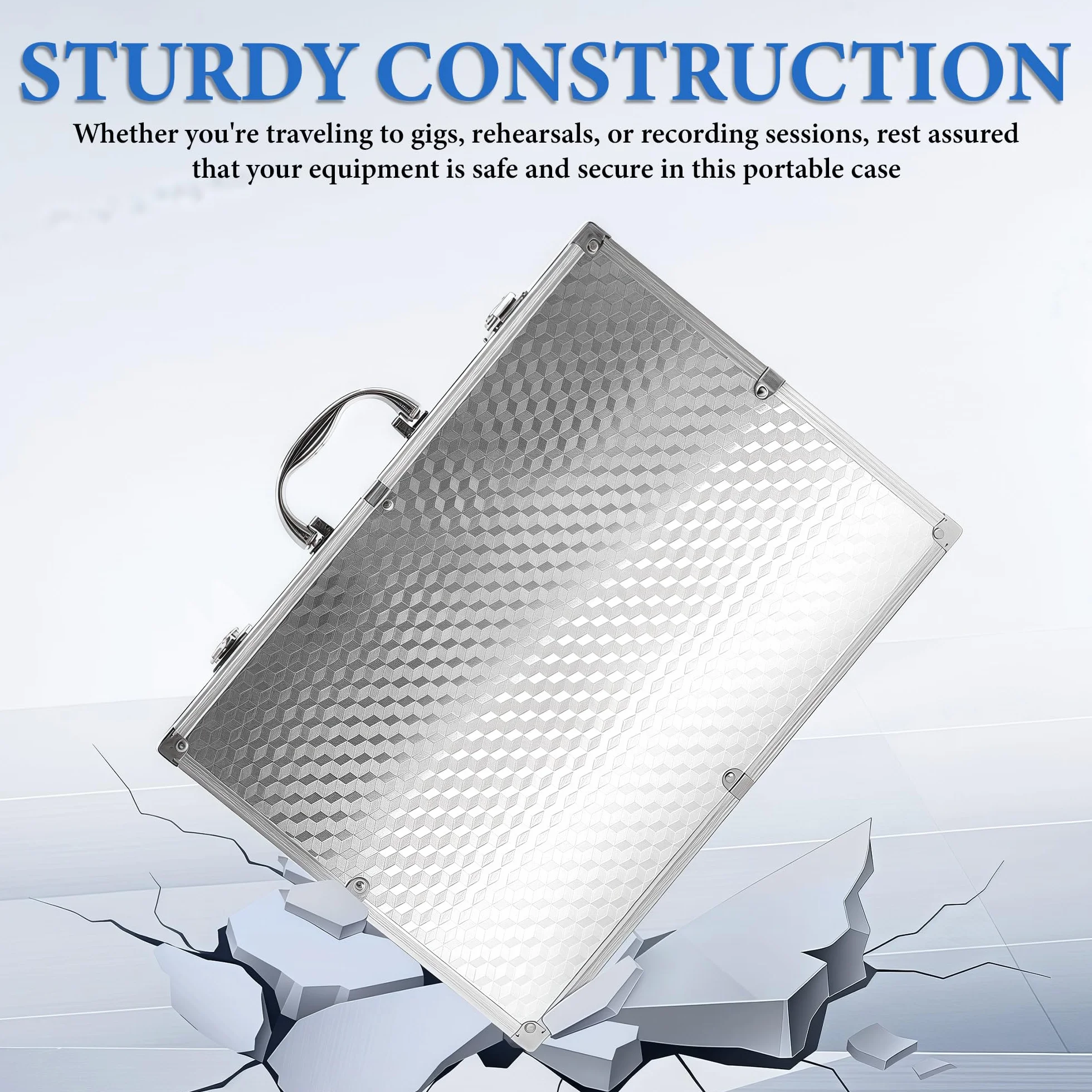Mussiin Audio Equipment Microphone Portable Case Aluminum Alloy Silver