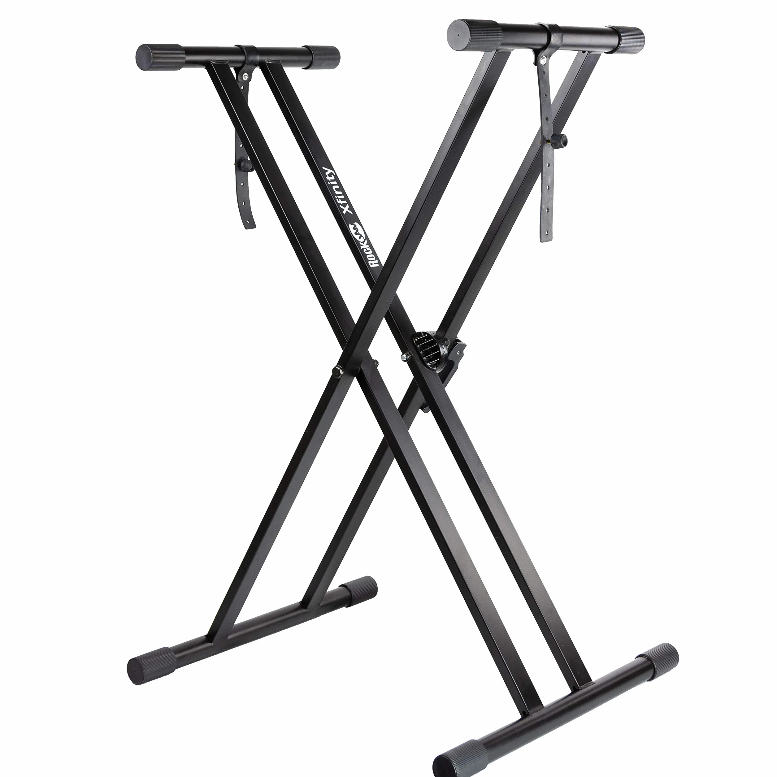 Windsor RockJam RJXX363 Support de Clavier Robuste Double X Réglable avec Déverrouillage Rapide et Verrou de Sécurité