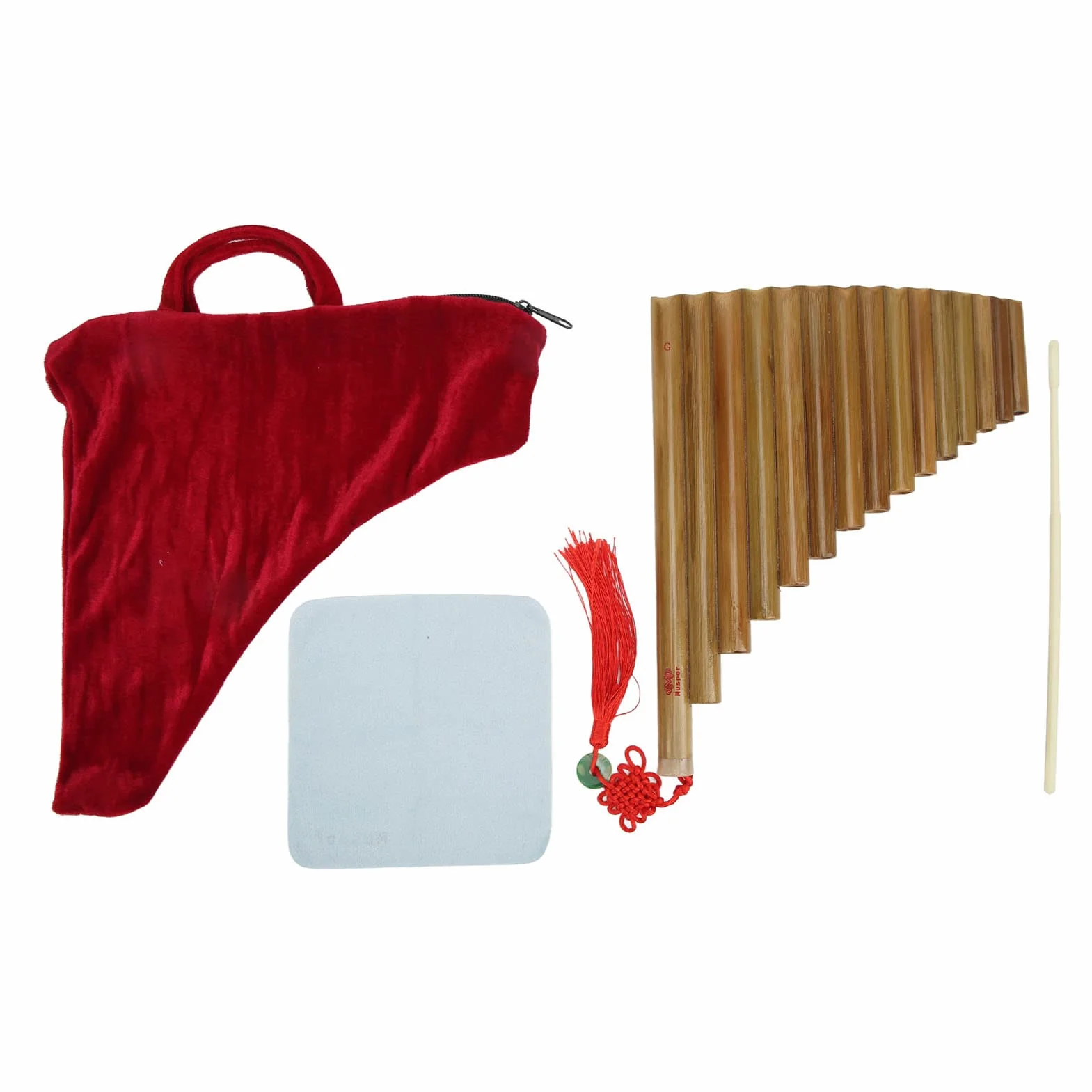 Flûte de pan G Key 15 tuyaux bambou naturel traditionnelle