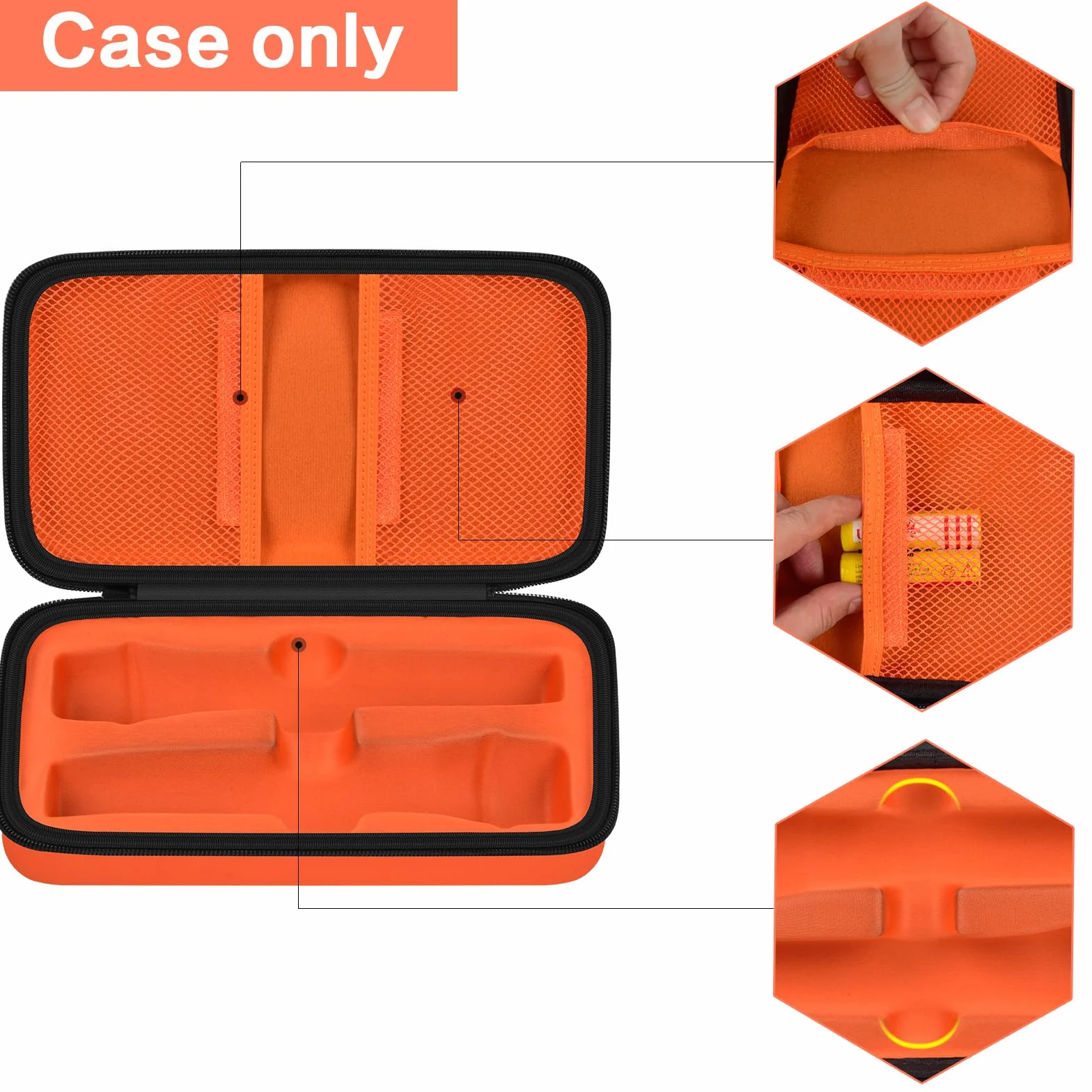 Étui de microphone sans fil JBL PartyBox, sac de voyage pour chant ou karaoké, Orange