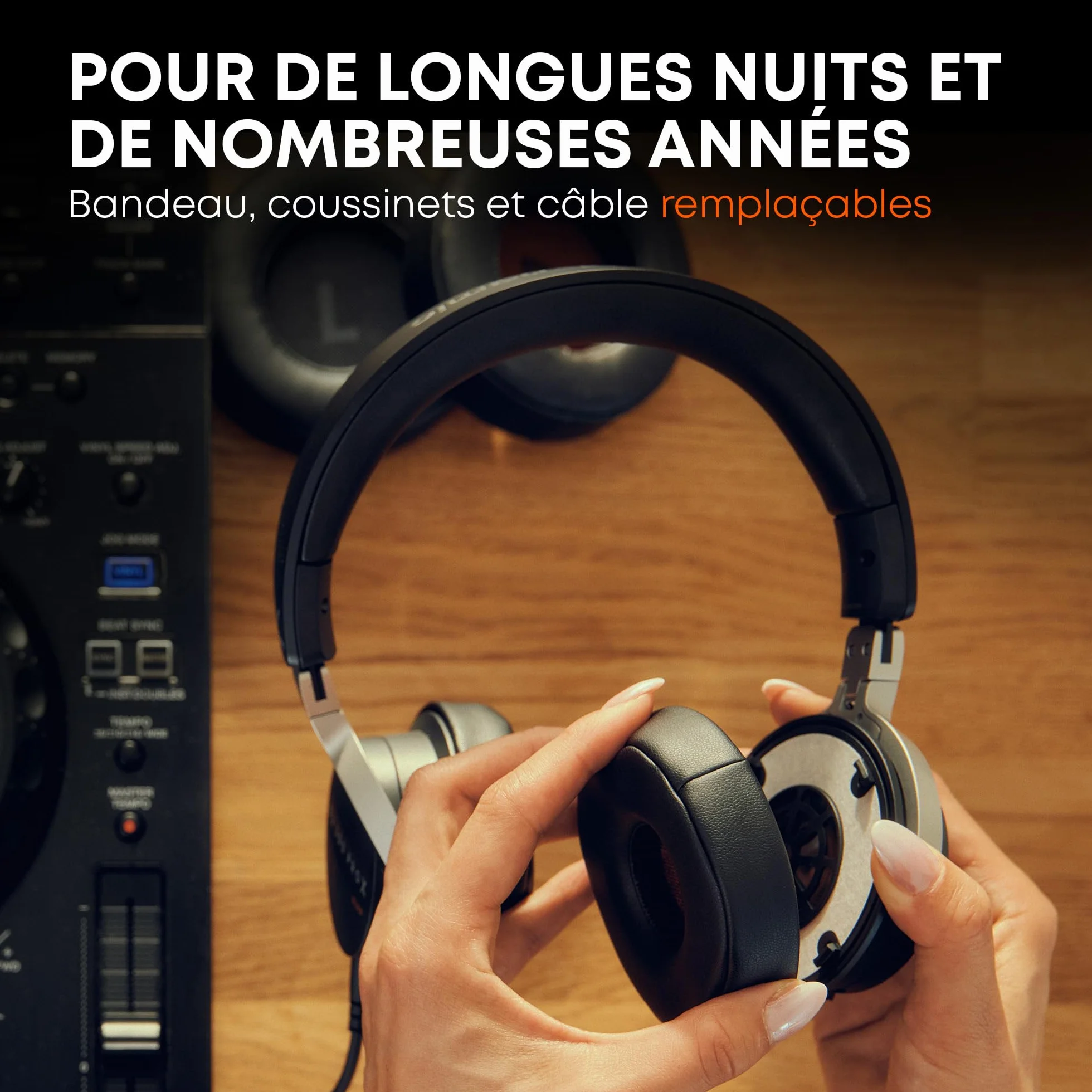 beyerdynamic DJ 300 Pro X Club Casque DJ Professionnel 2 en 1 avec Bonnets d'oreille Personnalisables et Conception fermée