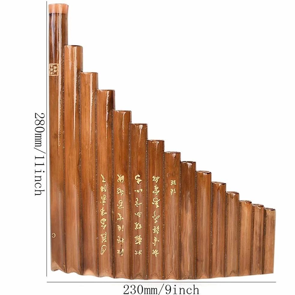 Flûte panoramique Prevessel 15 tubes bambou brun G majeur pour débutants